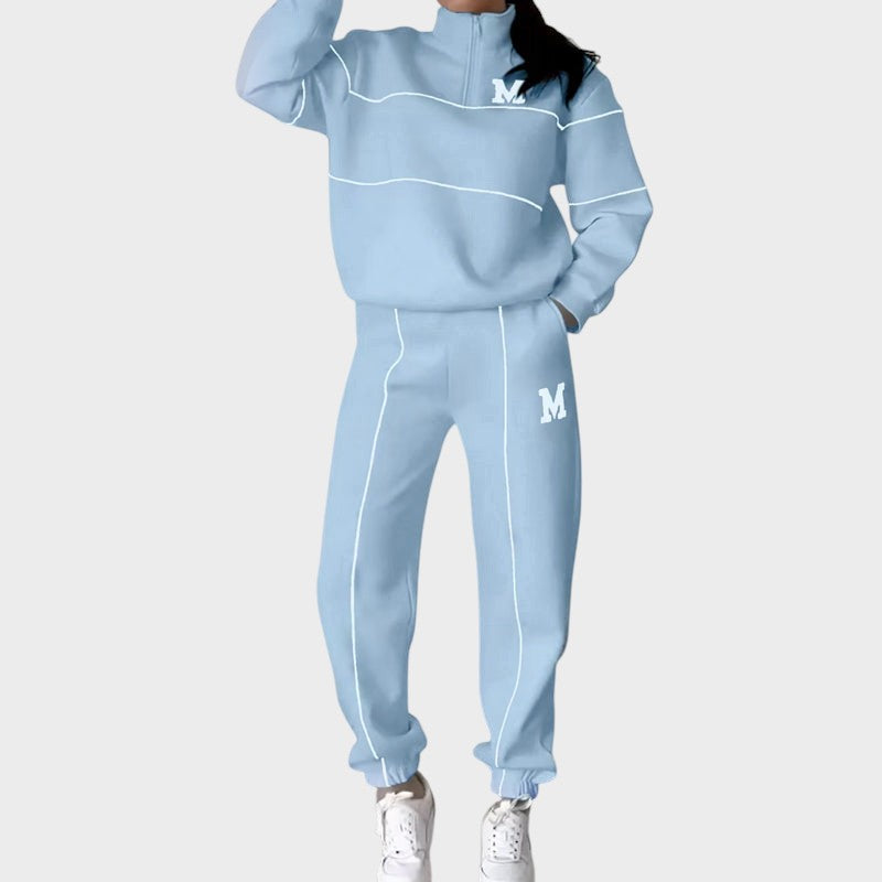 Marcela ™ |Ležérny set z 2 dielov s mikinou a líniovým detailom