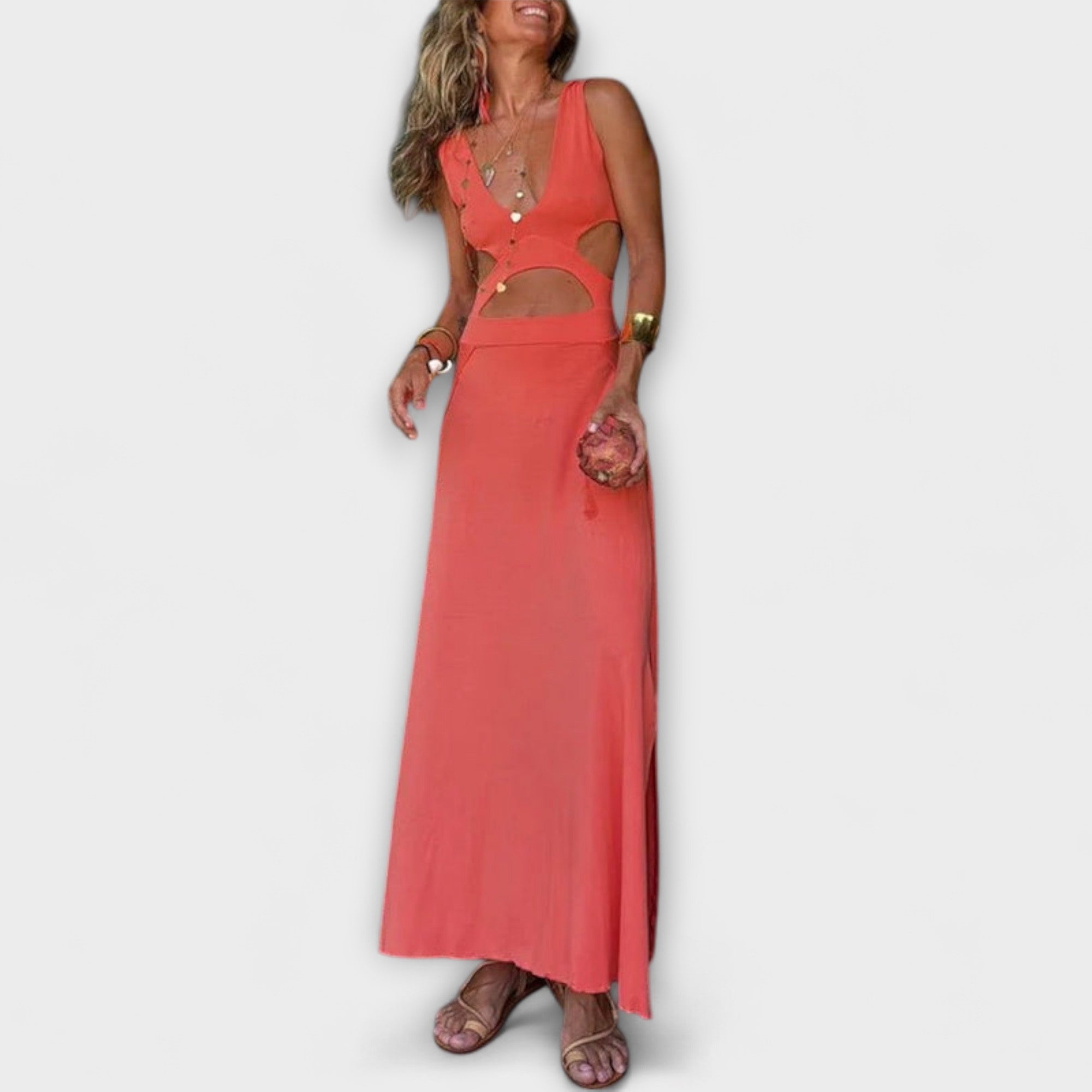 Ella ™ |Eleanor Tie-Dye Výrez Stretch šaty