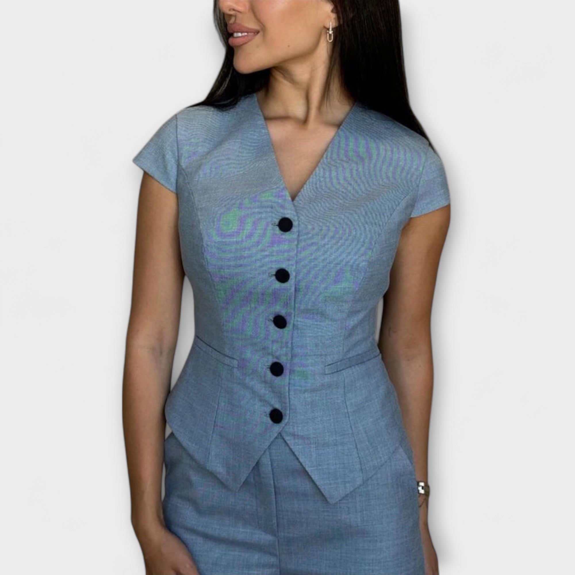 Ivy™ | Štýlový top s V-výstrihom a súprava nohavíc