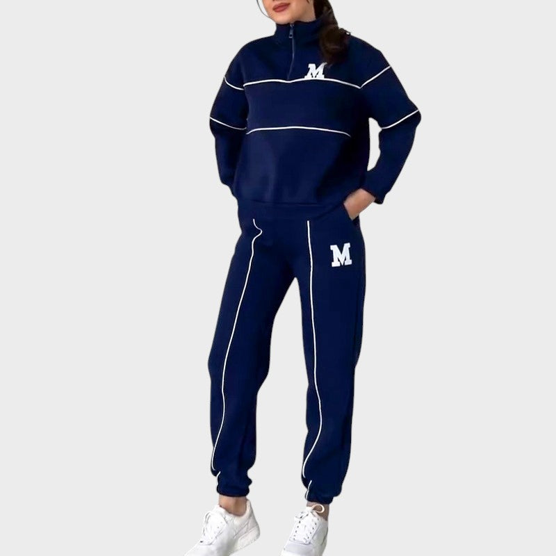 Marcela ™ |Ležérny set z 2 dielov s mikinou a líniovým detailom