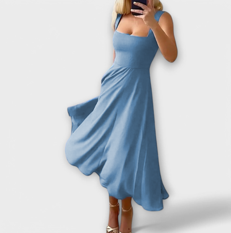 Agáta™ |Elegantné bezrukávové šaty