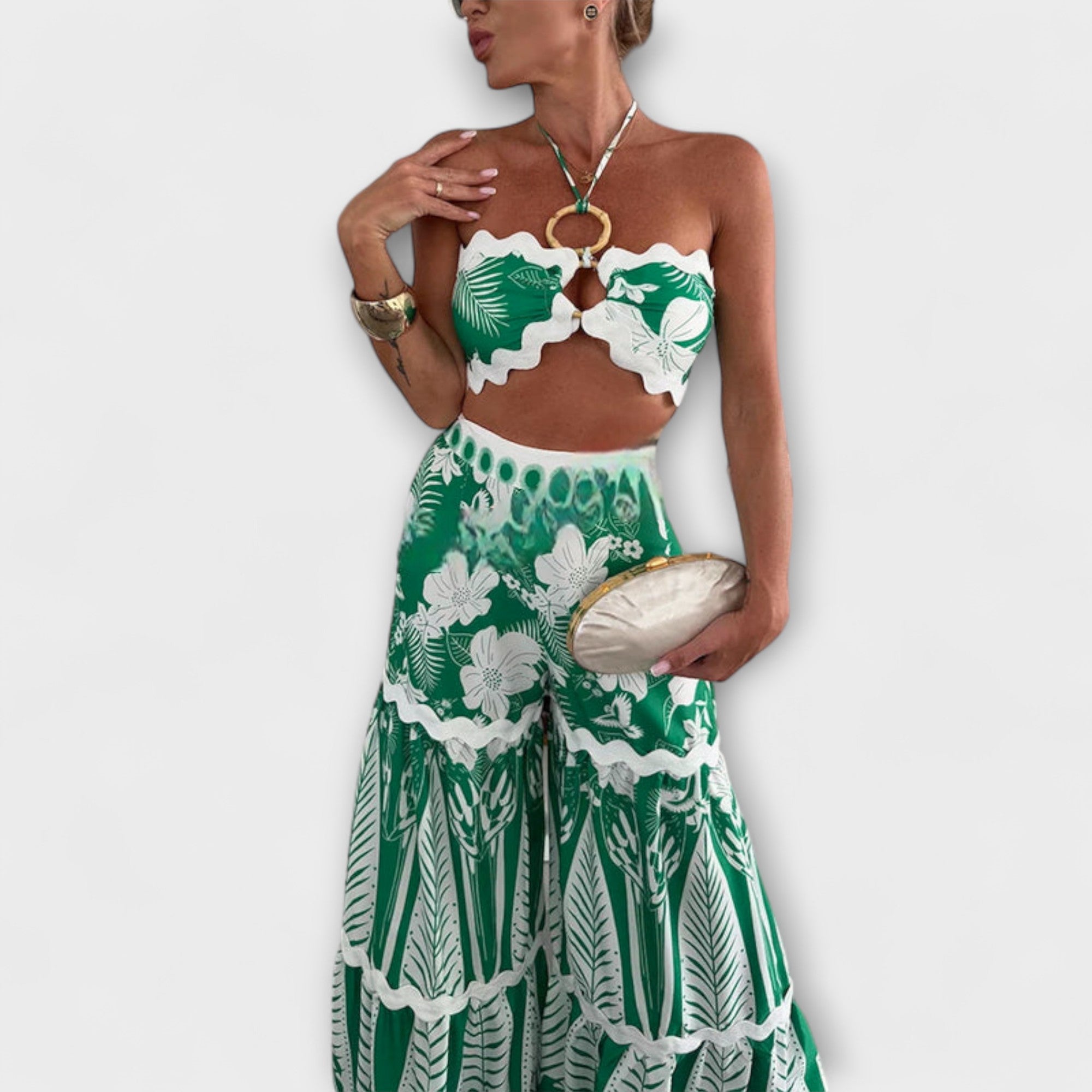 Zella ™ |Cassie Ric Rac Trim Halter Ring Set