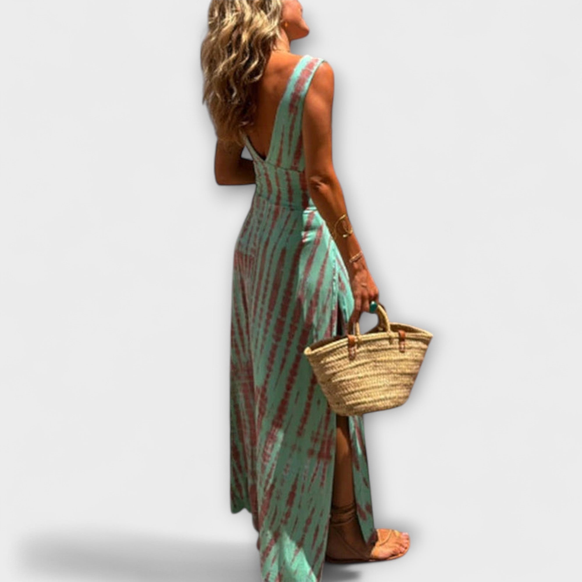 Ella ™ |Eleanor Tie-Dye Výrez Stretch šaty