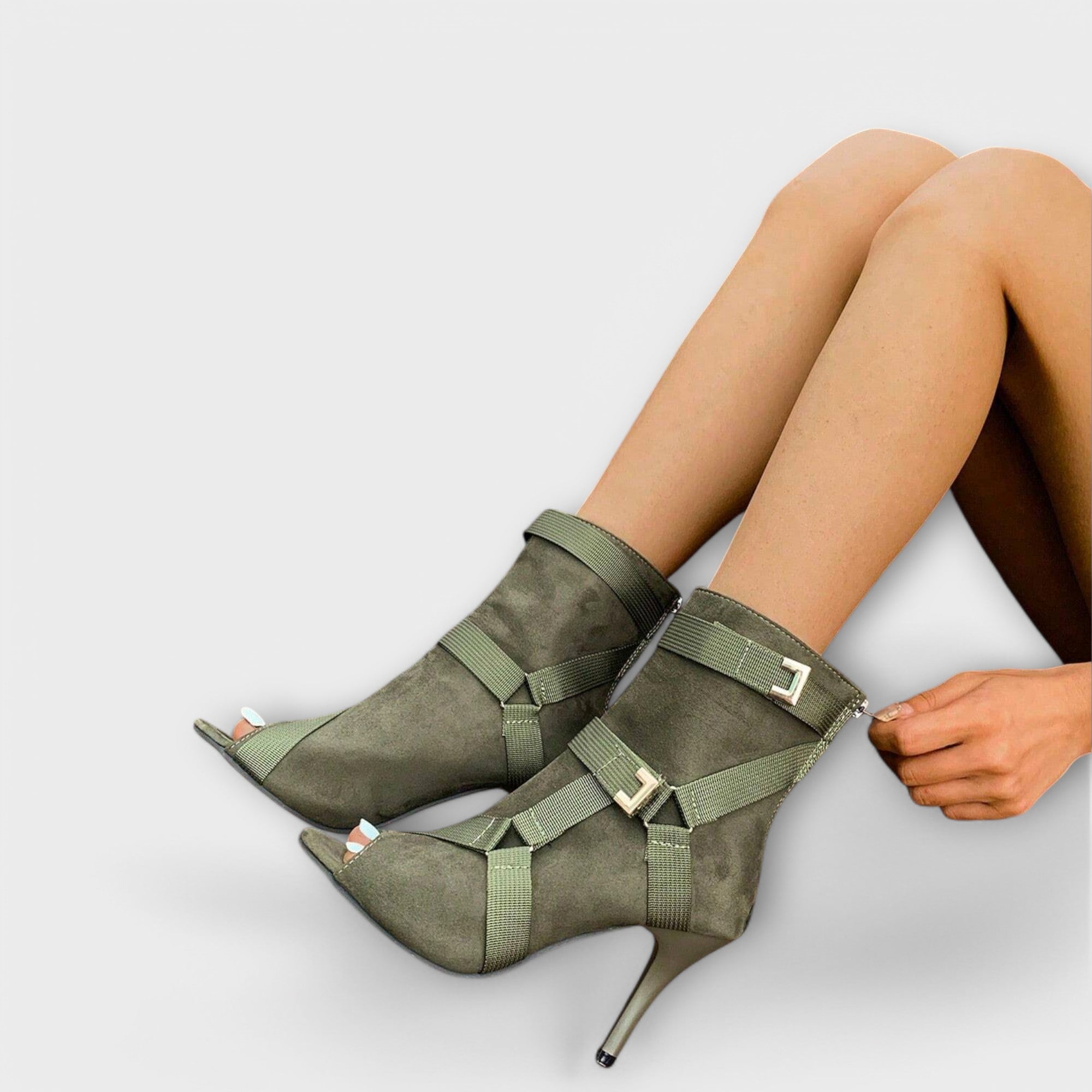 Leona™ |Elegantné sandále na podpätku s otvorenou špičkou