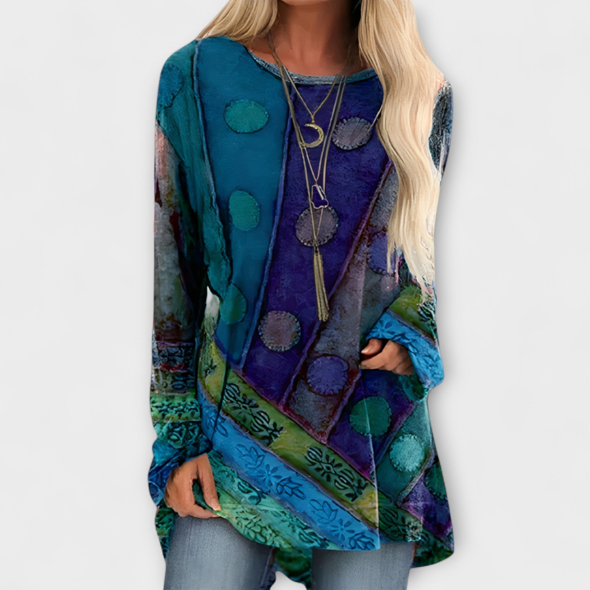 Katarina ™ |Štýlová dámska blúzka s etnickým potlačou