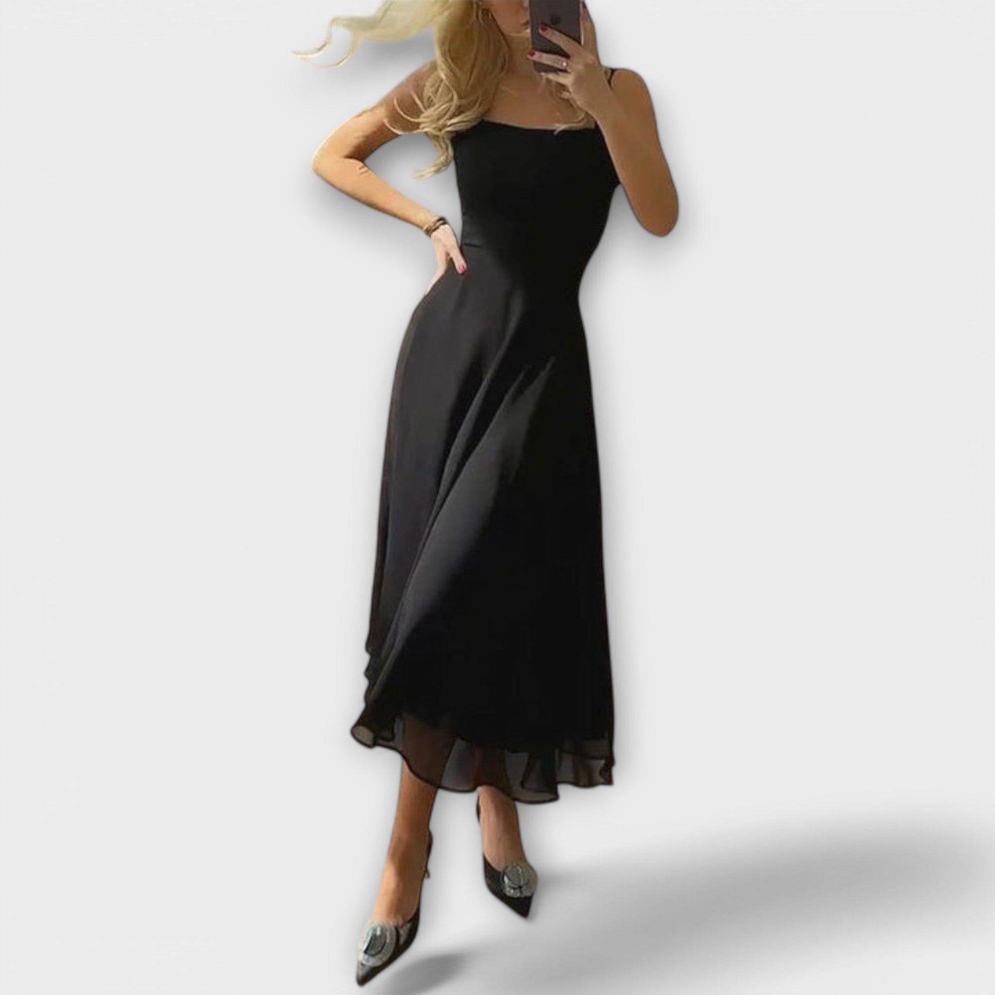 Agáta™ |Elegantné bezrukávové šaty