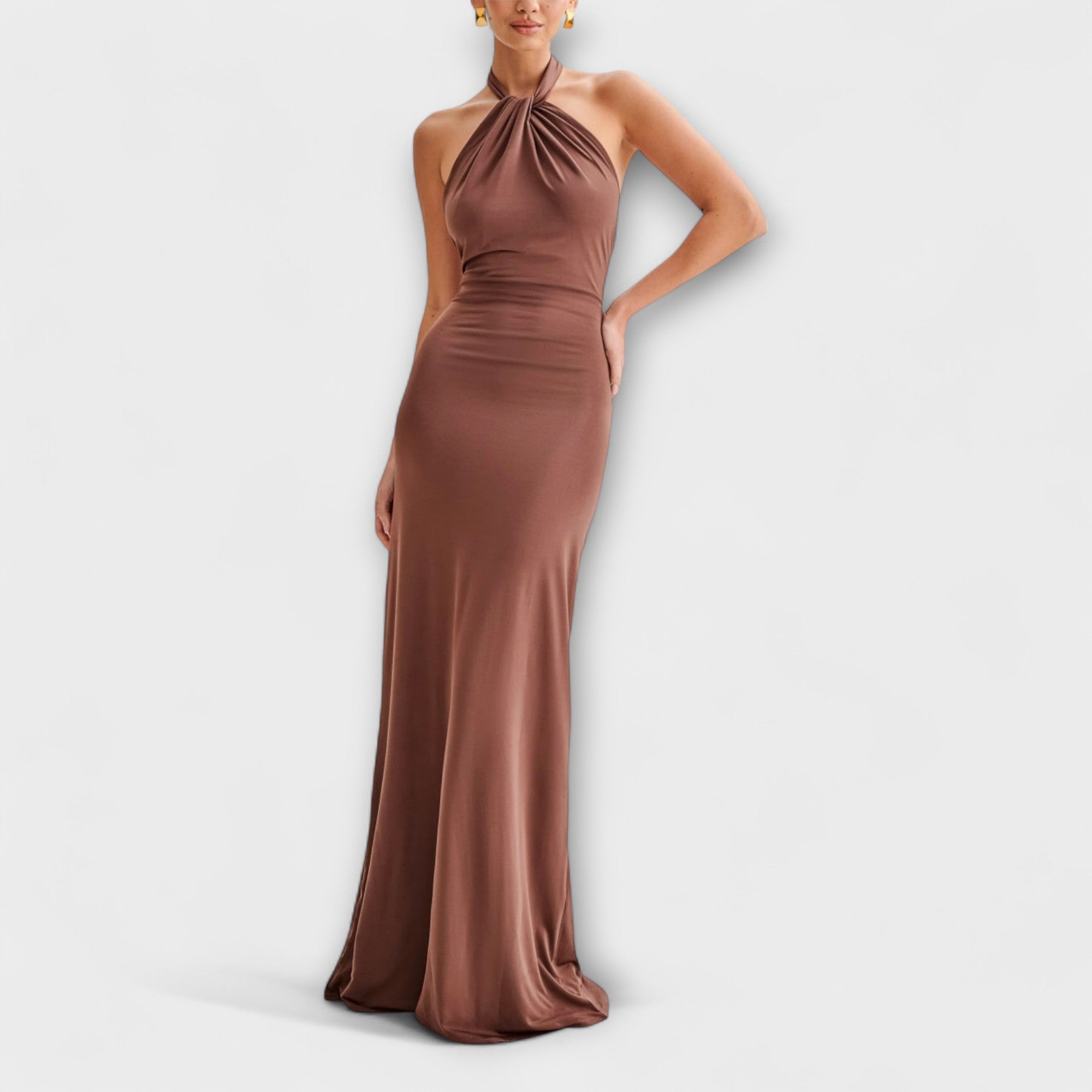 Lagune ™ |Slinky Halter Maxi Šaty