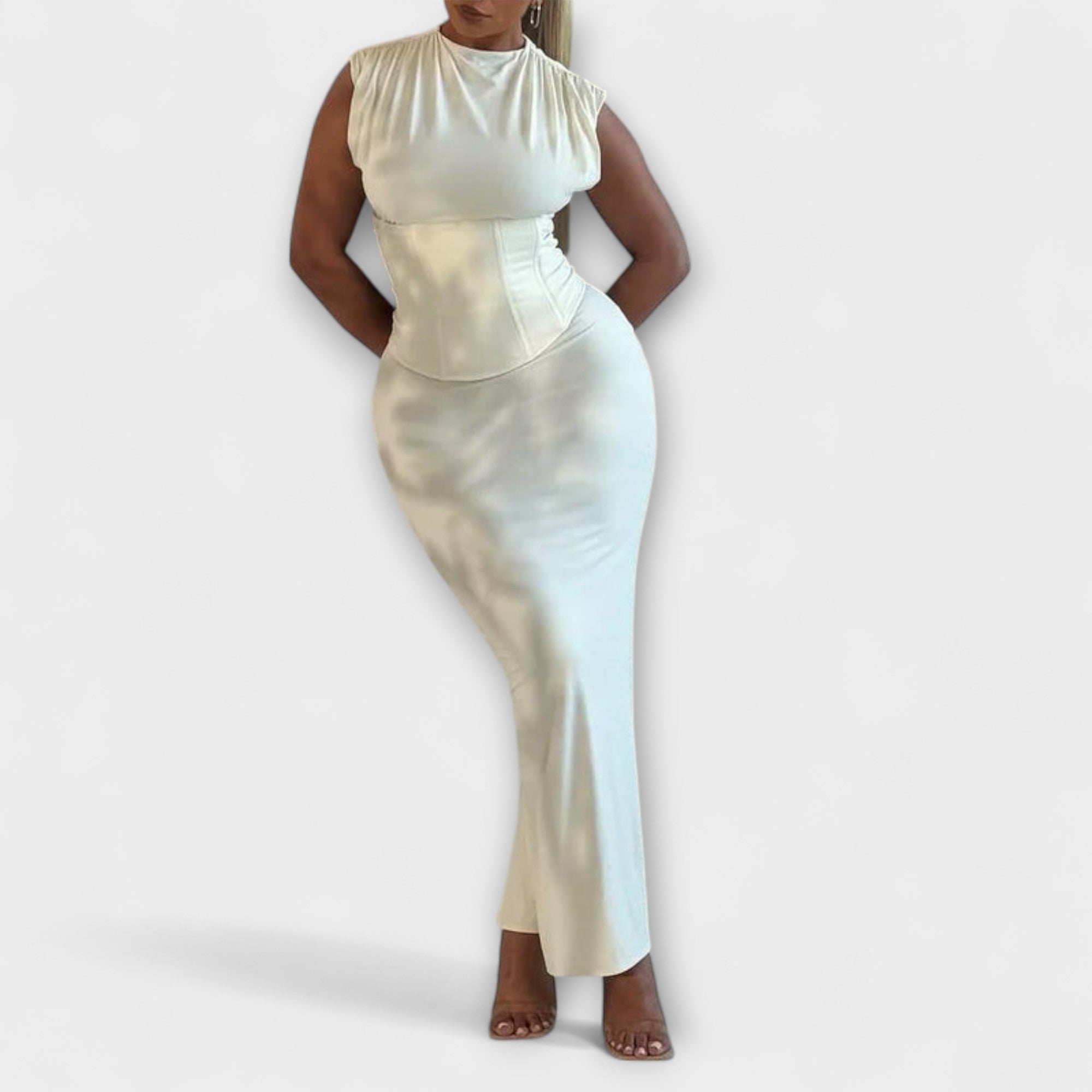 Vesper ™ | Bezramenné korzetové maxi šaty