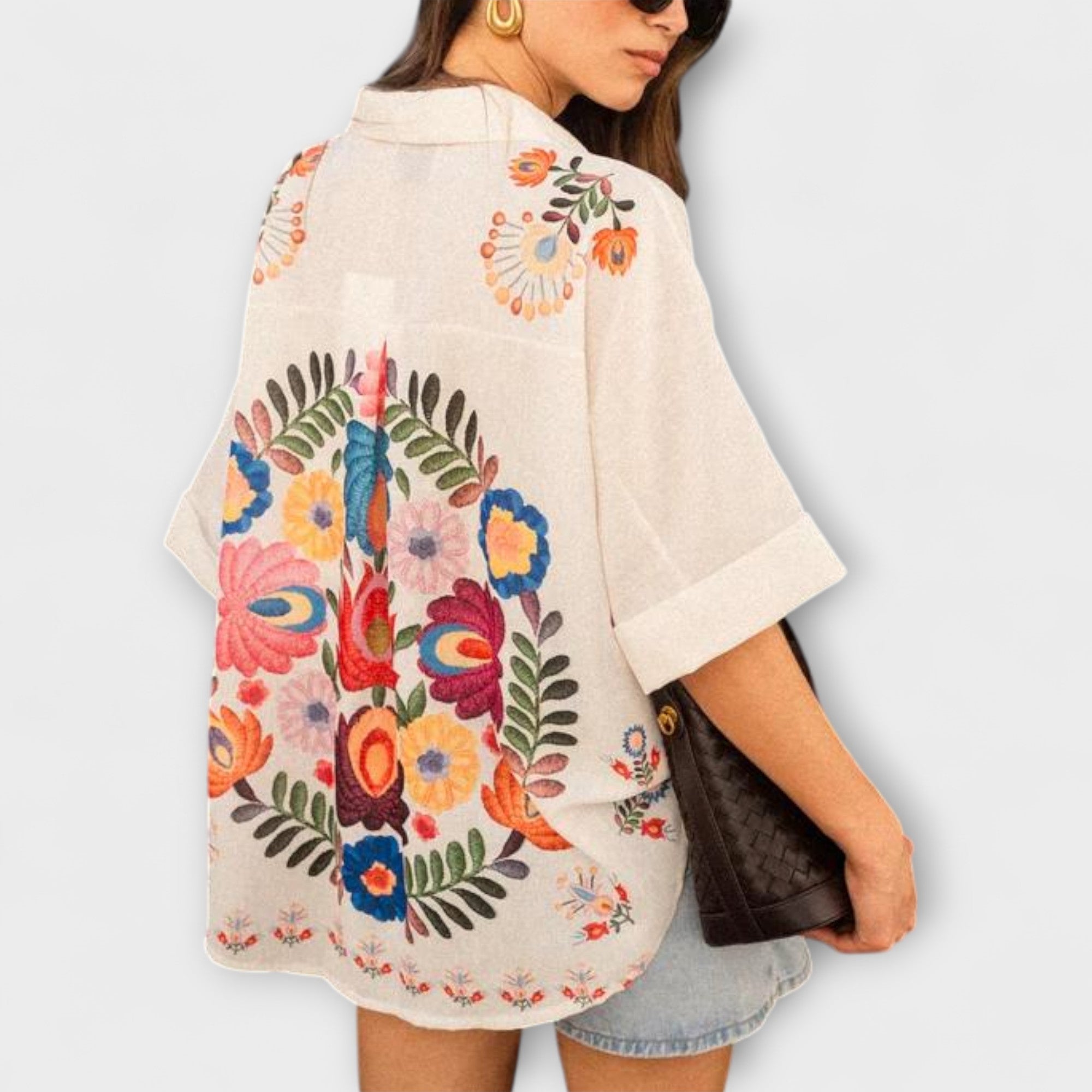 Ziva ™ | Carla krátky rukáv s kvetinovým vzorom