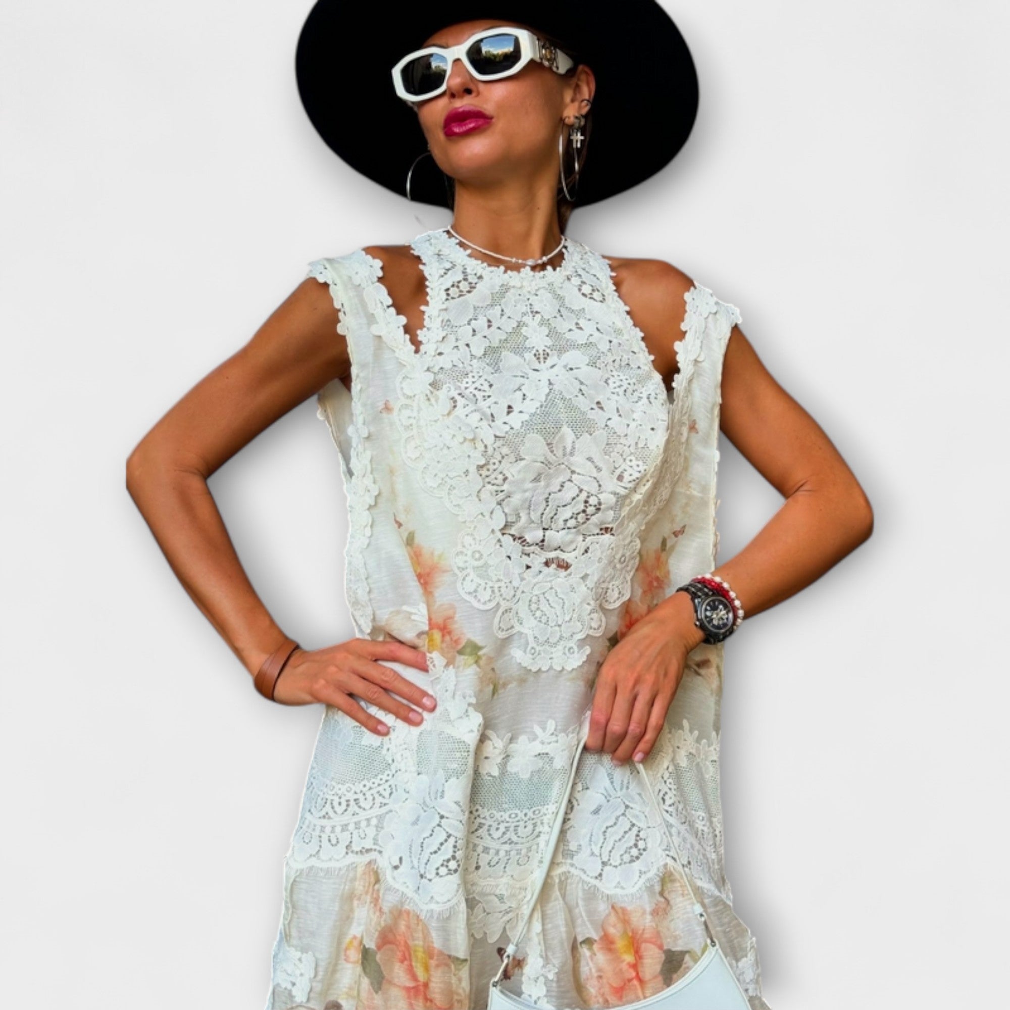 Lottie ™ | Elegantné Kelly čipkované maxi šaty