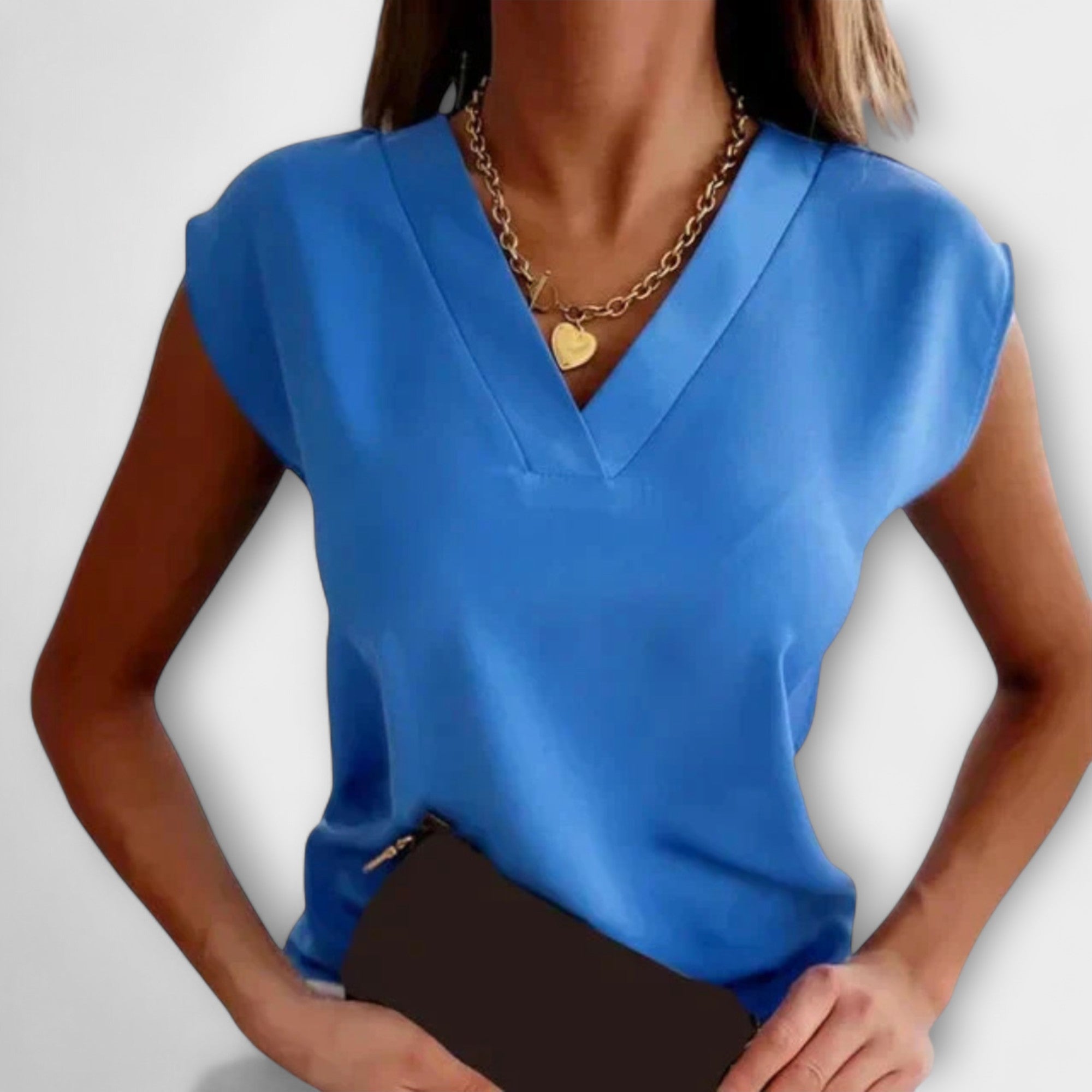 Eliška ™ |Dámske letné tričko s V-výstrihom a voľnými rukávmi