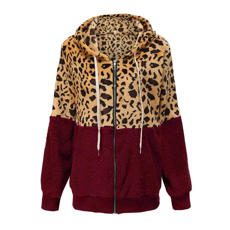 Lea™ | Fleecekapuzenpullover s leopardím dizajnom