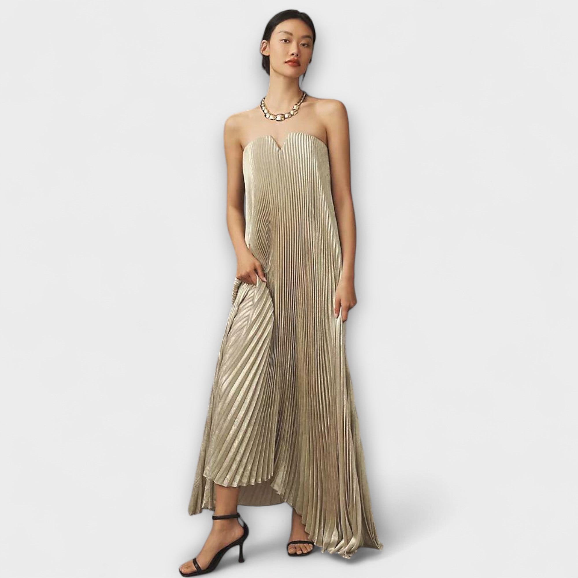 Michelle ™ | Maxi šaty Sweetheart v oranžovej kvetinovej