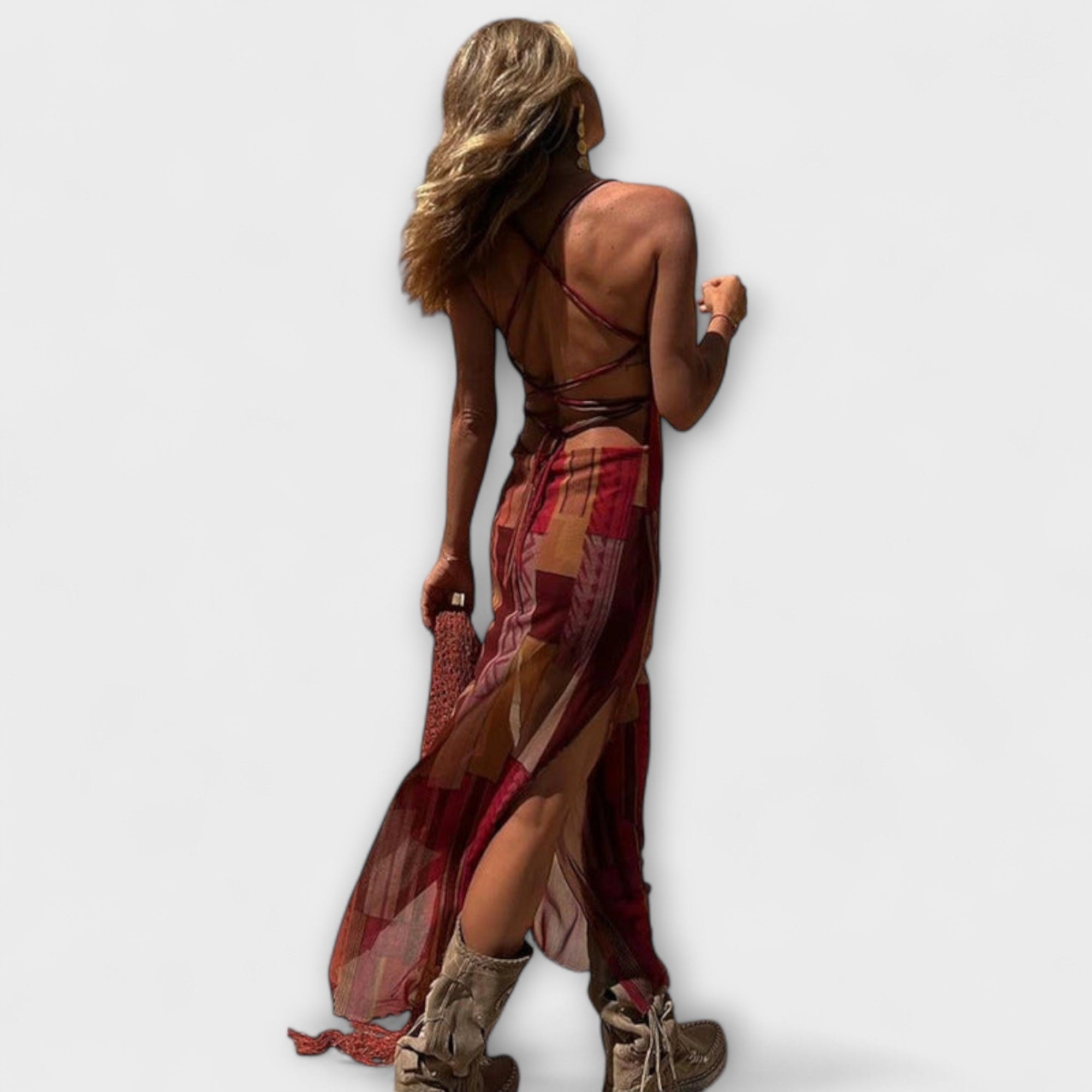 Poplatok ™ | Jedinečné midi šaty s cowl-výstrihom