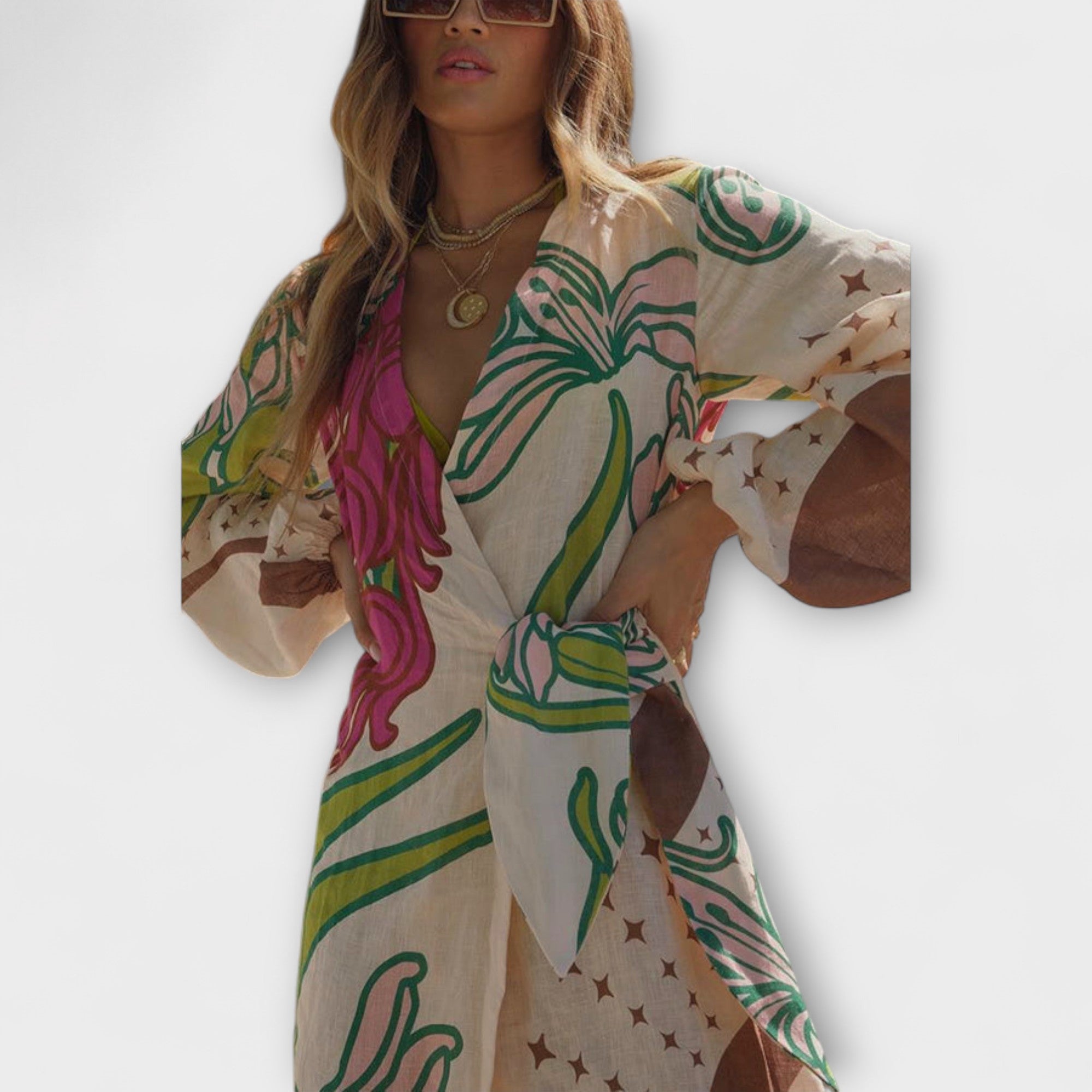 Tracey ™ |Bindetunika Maxikleid