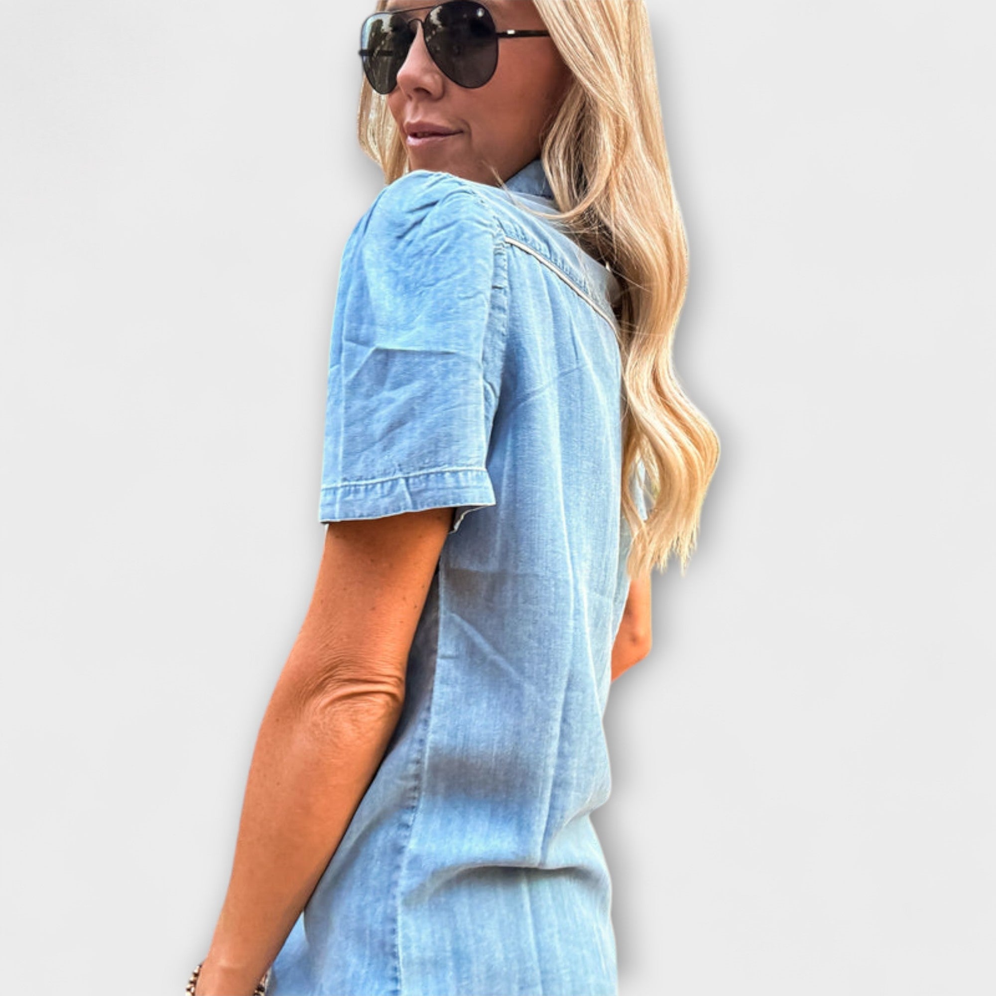 Jeseň™ | Modré Booker Western Hemd s gombíkmi