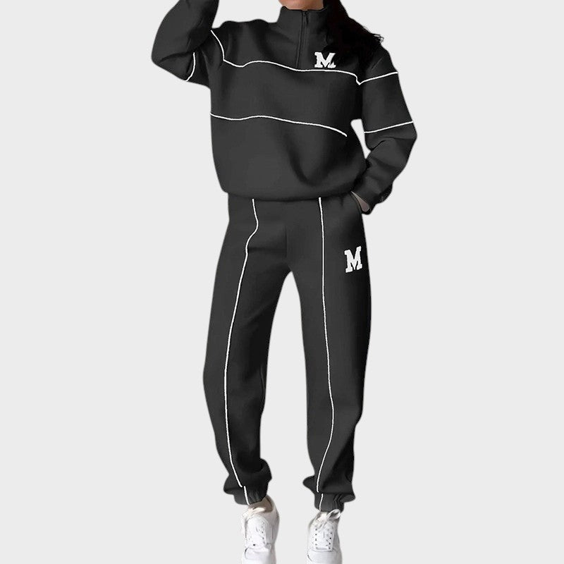 Marcela ™ |Ležérny set z 2 dielov s mikinou a líniovým detailom