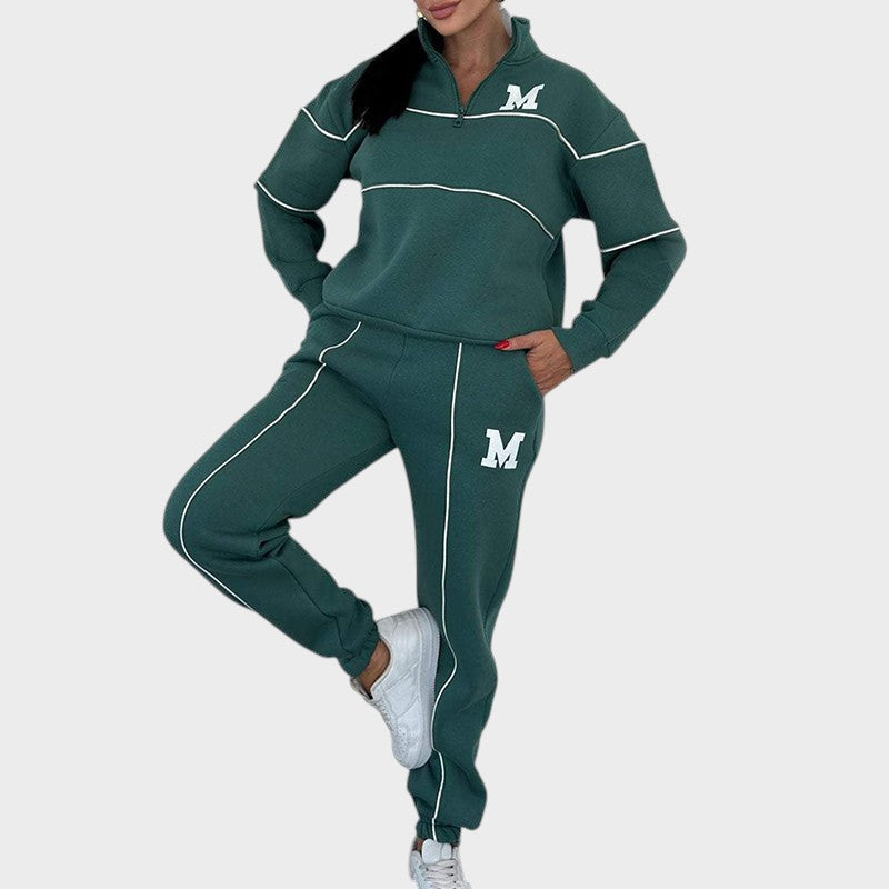 Marcela ™ |Ležérny set z 2 dielov s mikinou a líniovým detailom