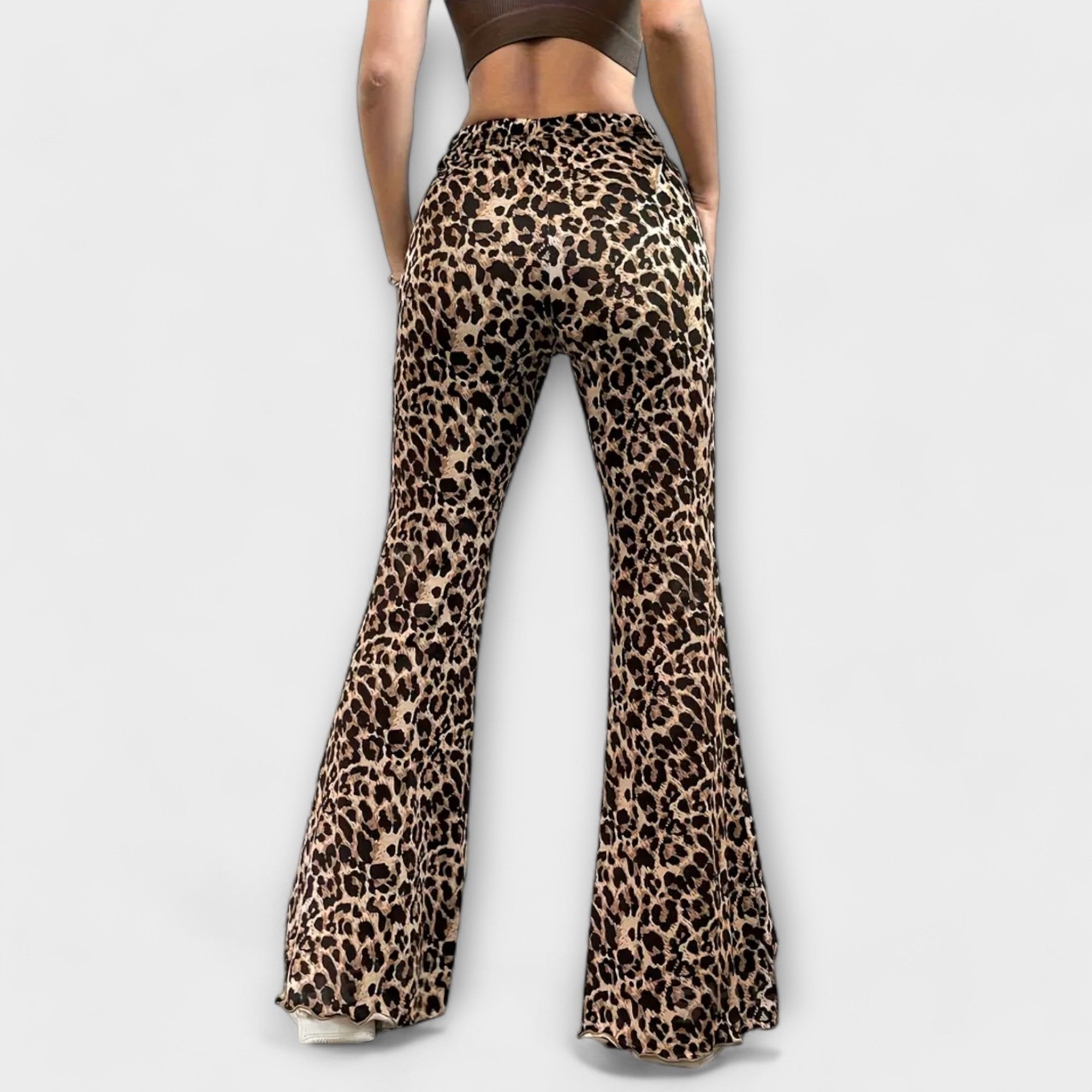 Alžbeta™ |Leopard Bootcut Nohavice