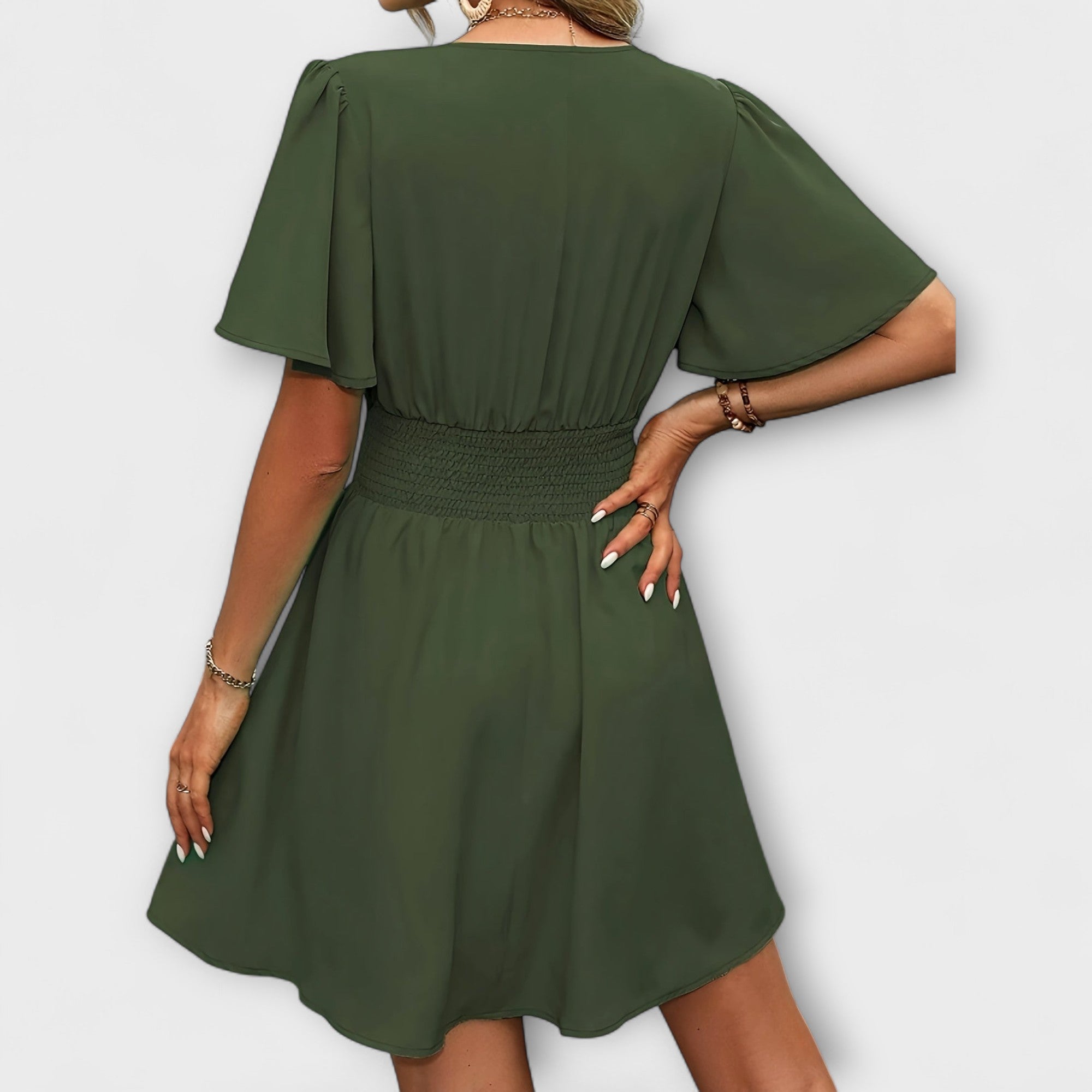 Winslet ™ | Šaty s naťahovaným pásom a V-výstrihom