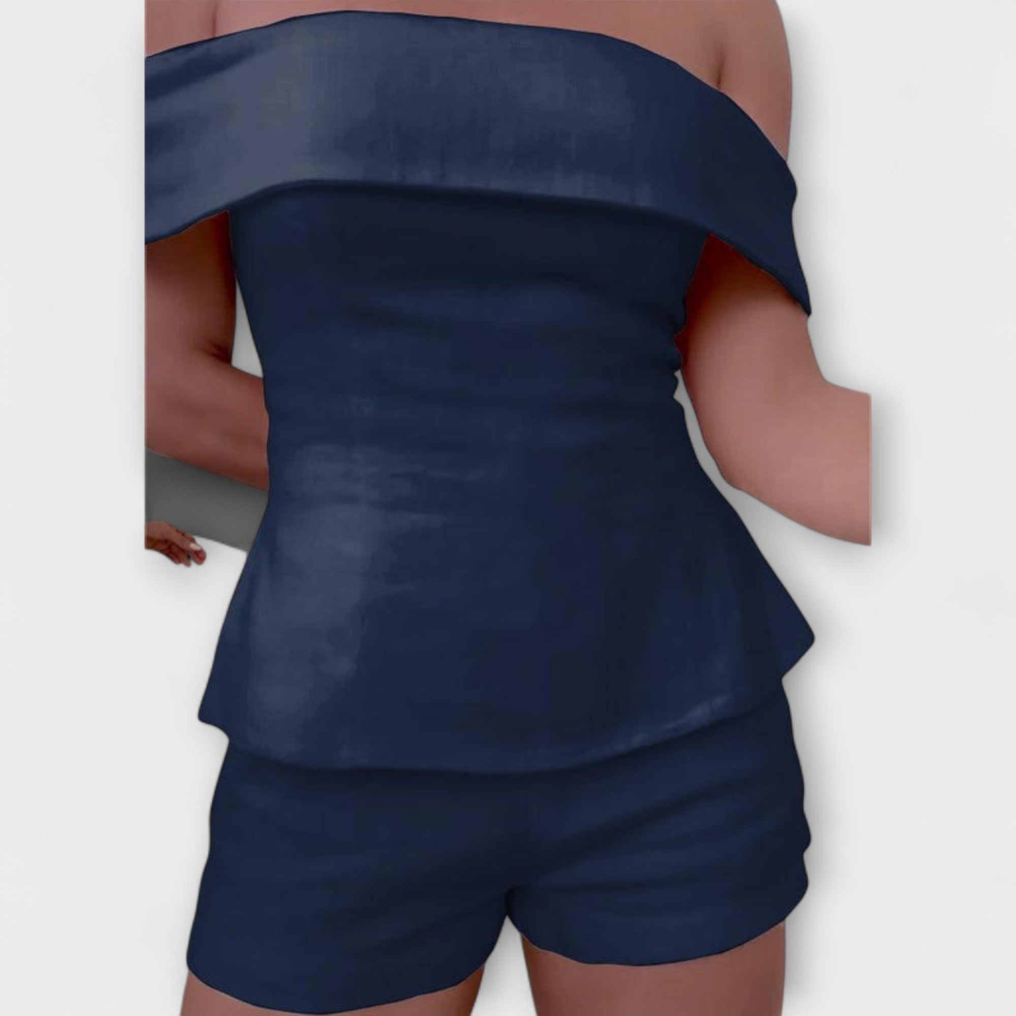 Olivia ™ |Biely bavlneno-ľanový dvojdielny set