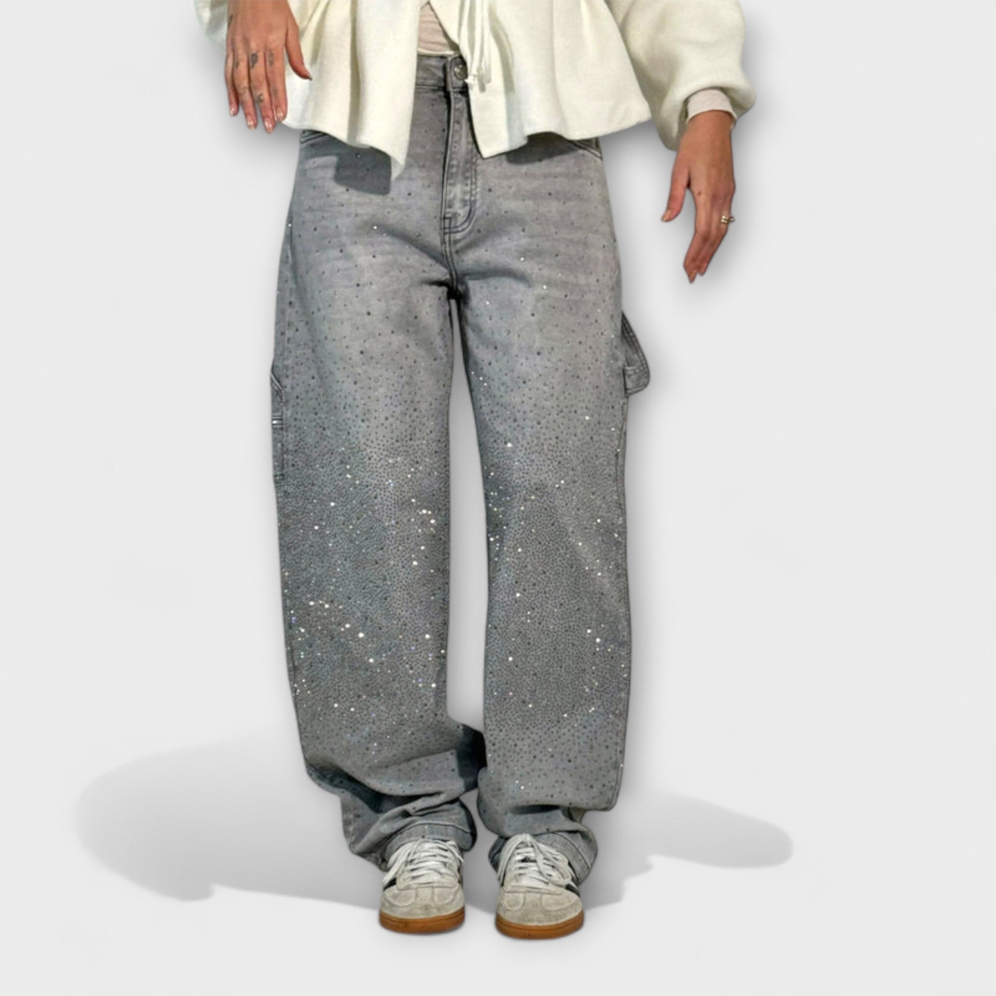 Fable ™ |Shine Denim Jeans v štýle Balloon Carpenter