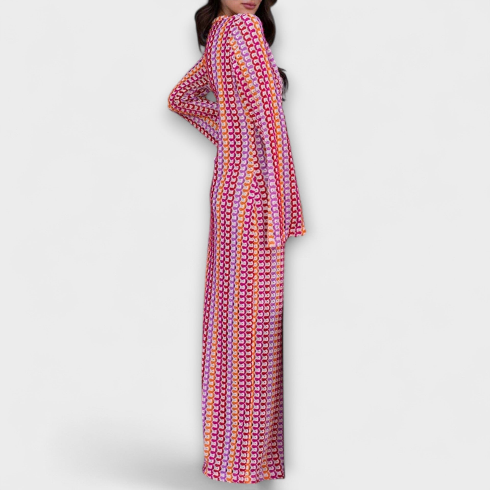 Elina ™ | Maxi šaty s V-výstrihom a dovolenkovou atmosférou