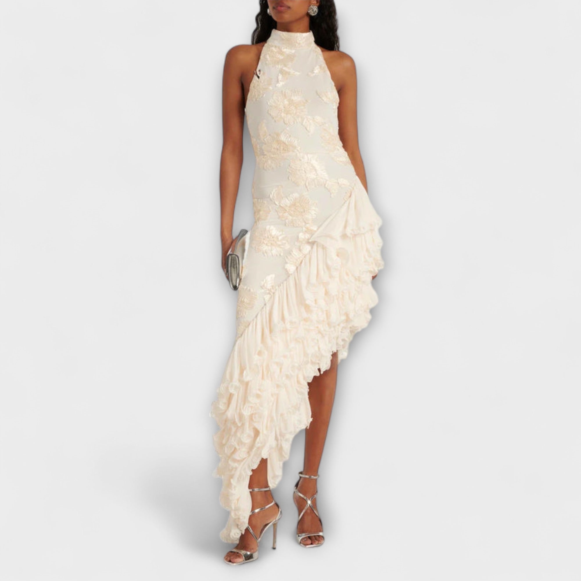 Karen ™ | Maxi šaty s kvetinovými aplikáciami