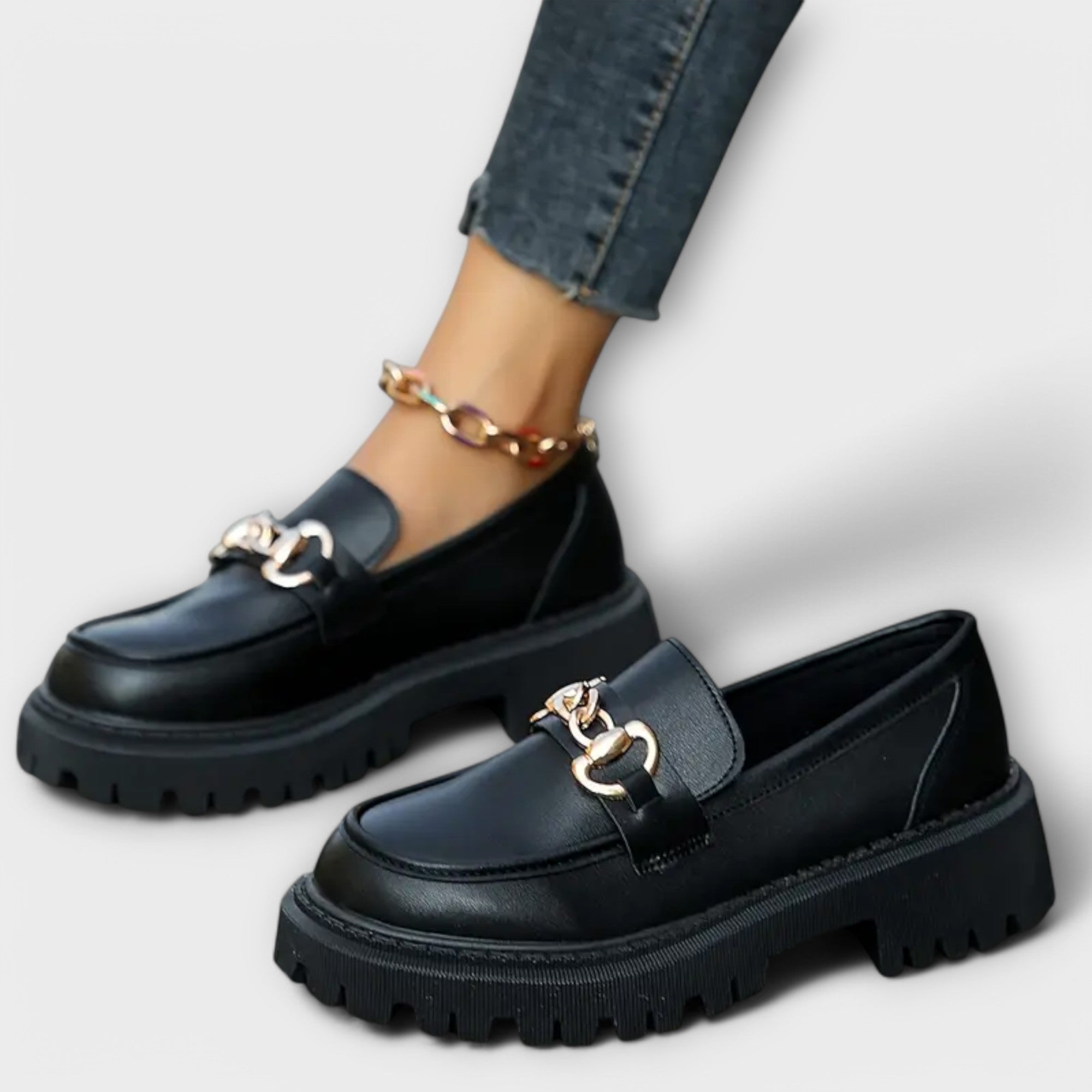 Mária ™ |Trendy dámske platformové loafers s prackou