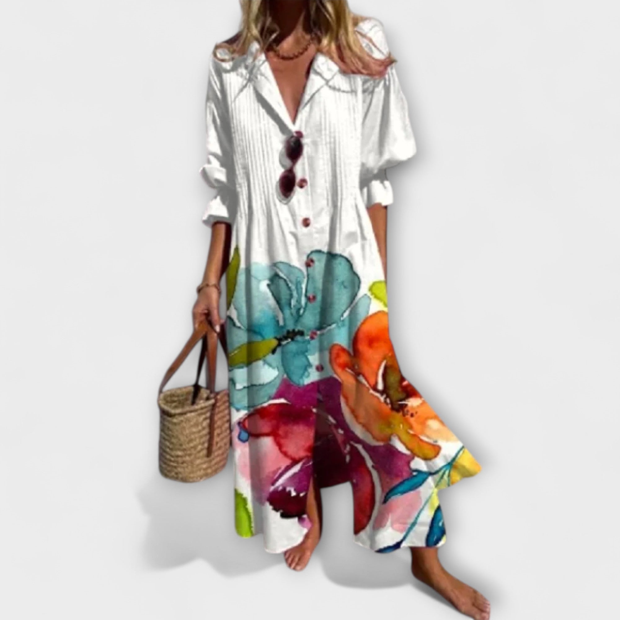 Lila™ | Pôsobivé maxikleid s pokrytím brucha