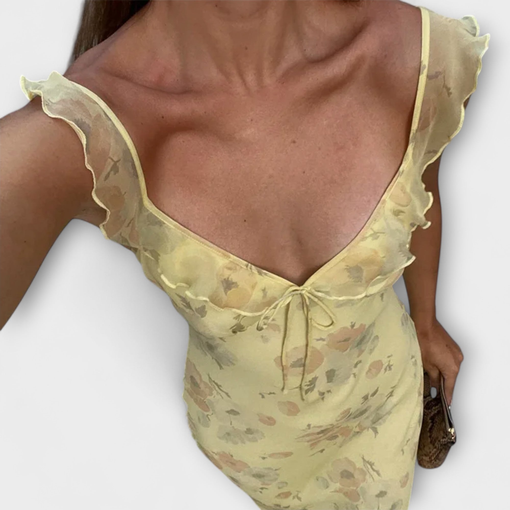 Evka ™ |Kryptografický kvetinový vzor maxi šaty