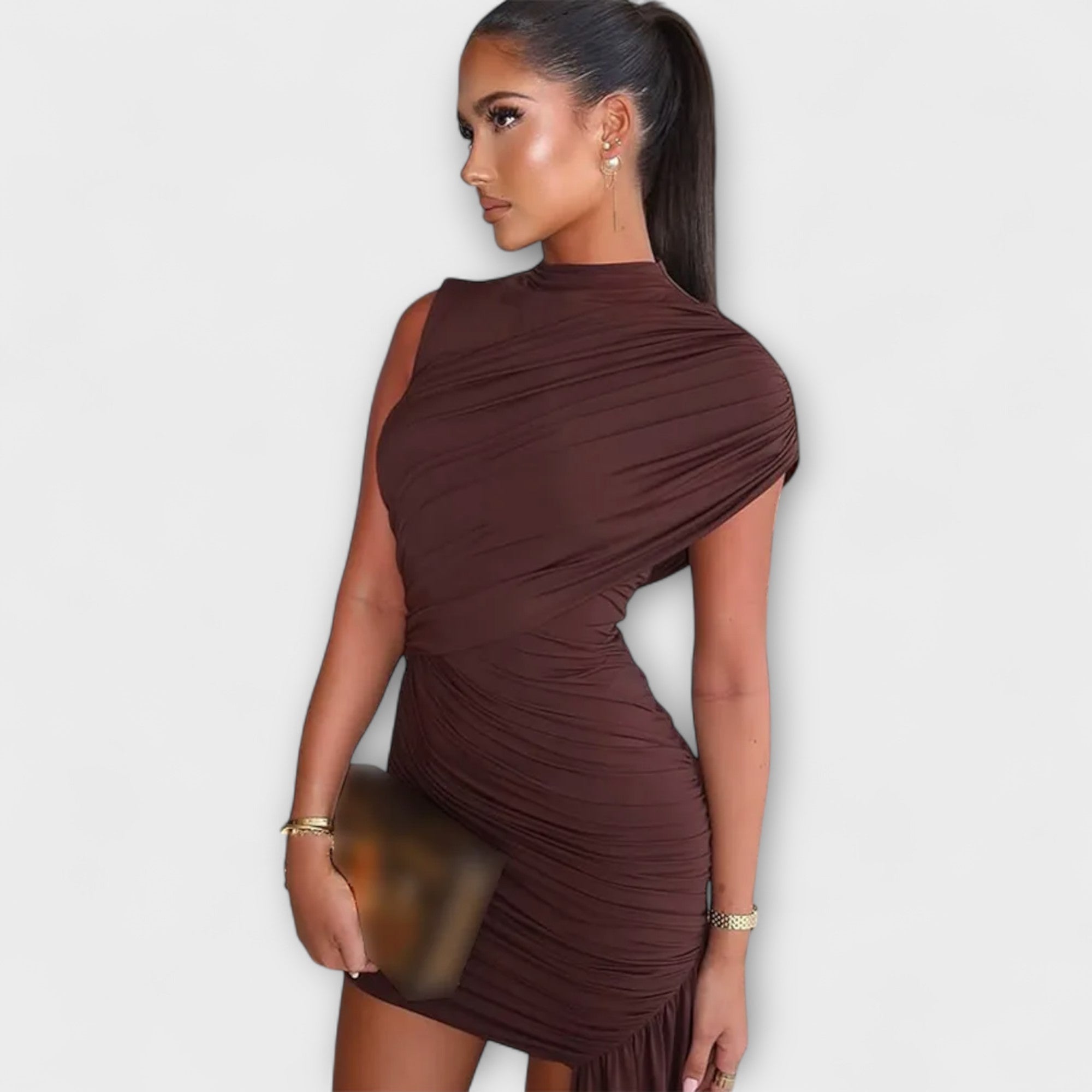 Elenka ™ |Dlhé šaty s rolákovým golierom