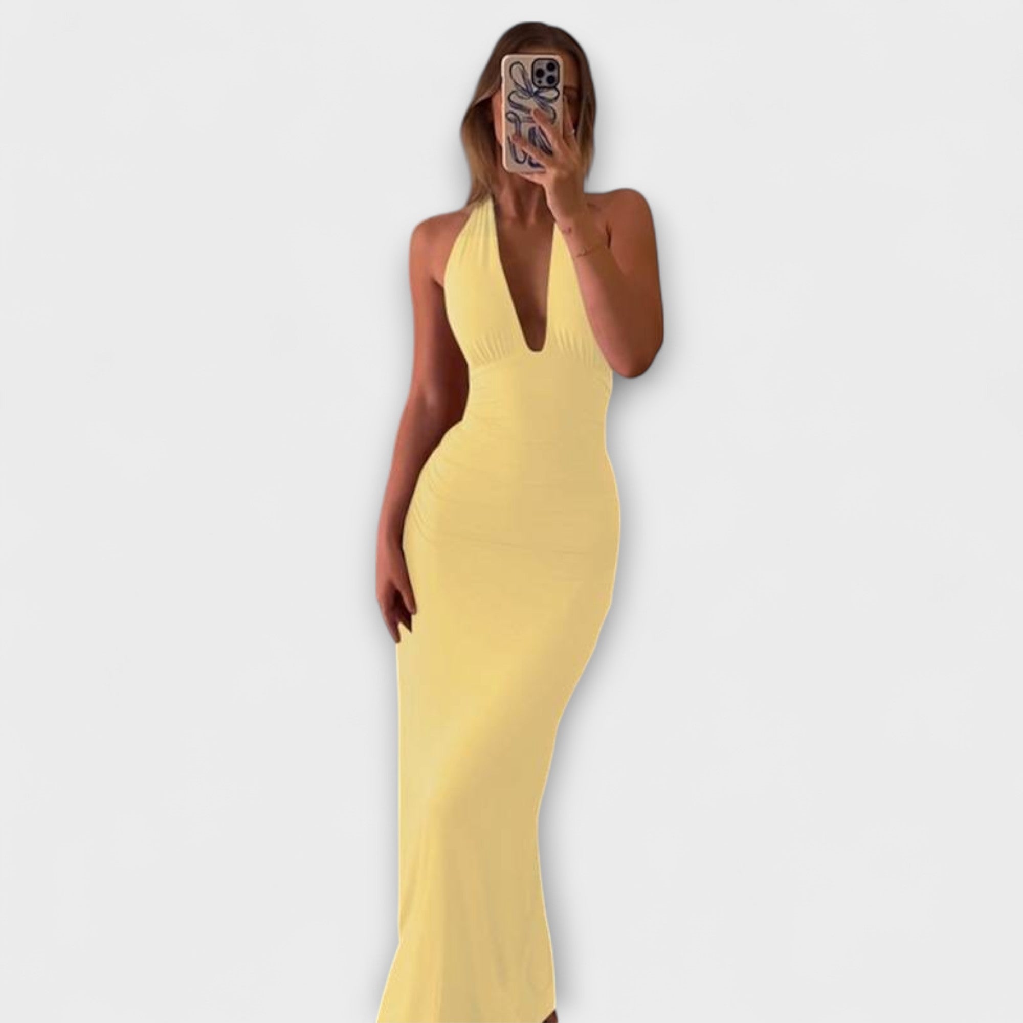 Ela ™ |Elegantné šaty s odhaleným chrbtom a viazaním za krk