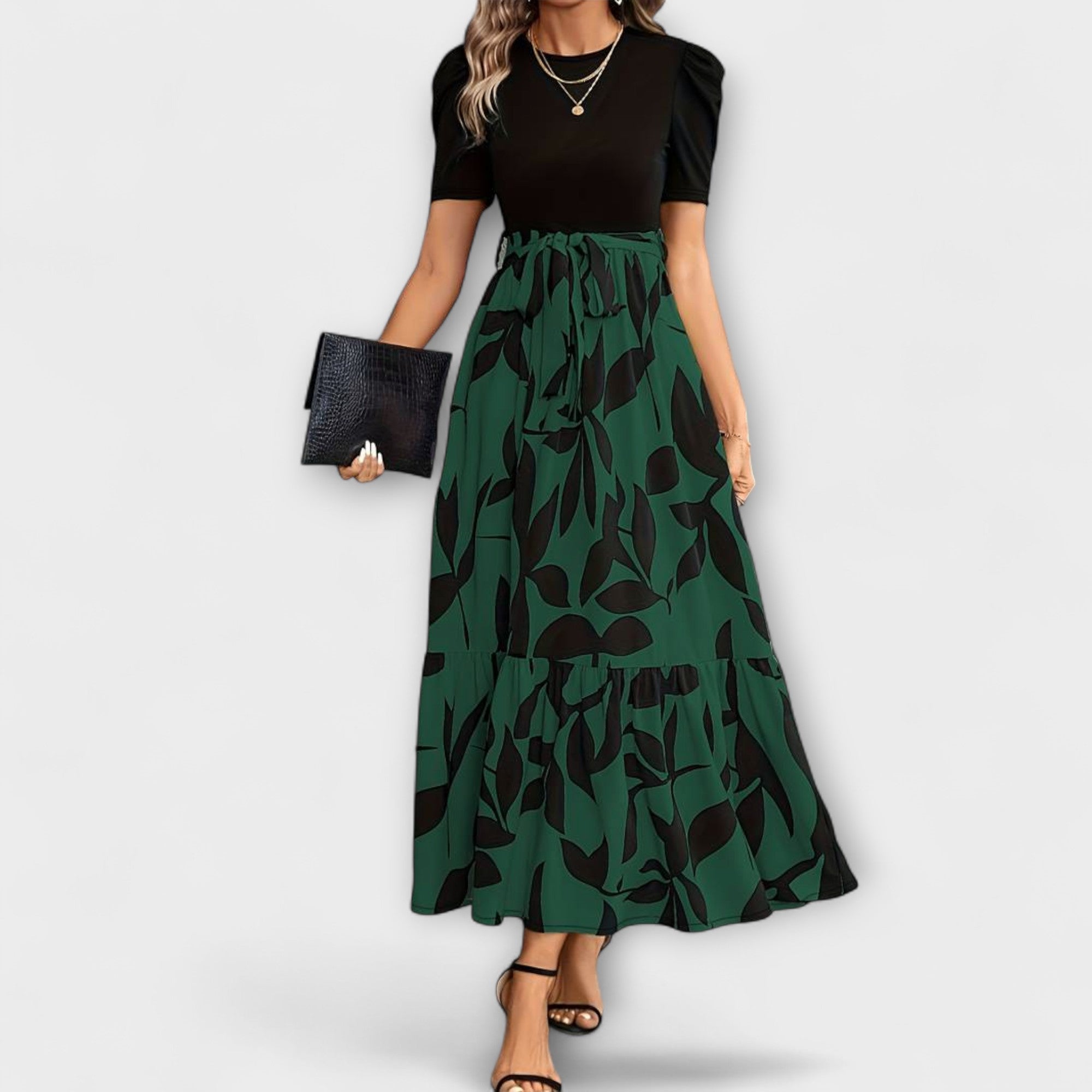 Luna ™ | Letné šaty s kvetinovým vzorom a okrúhlym výstrihom