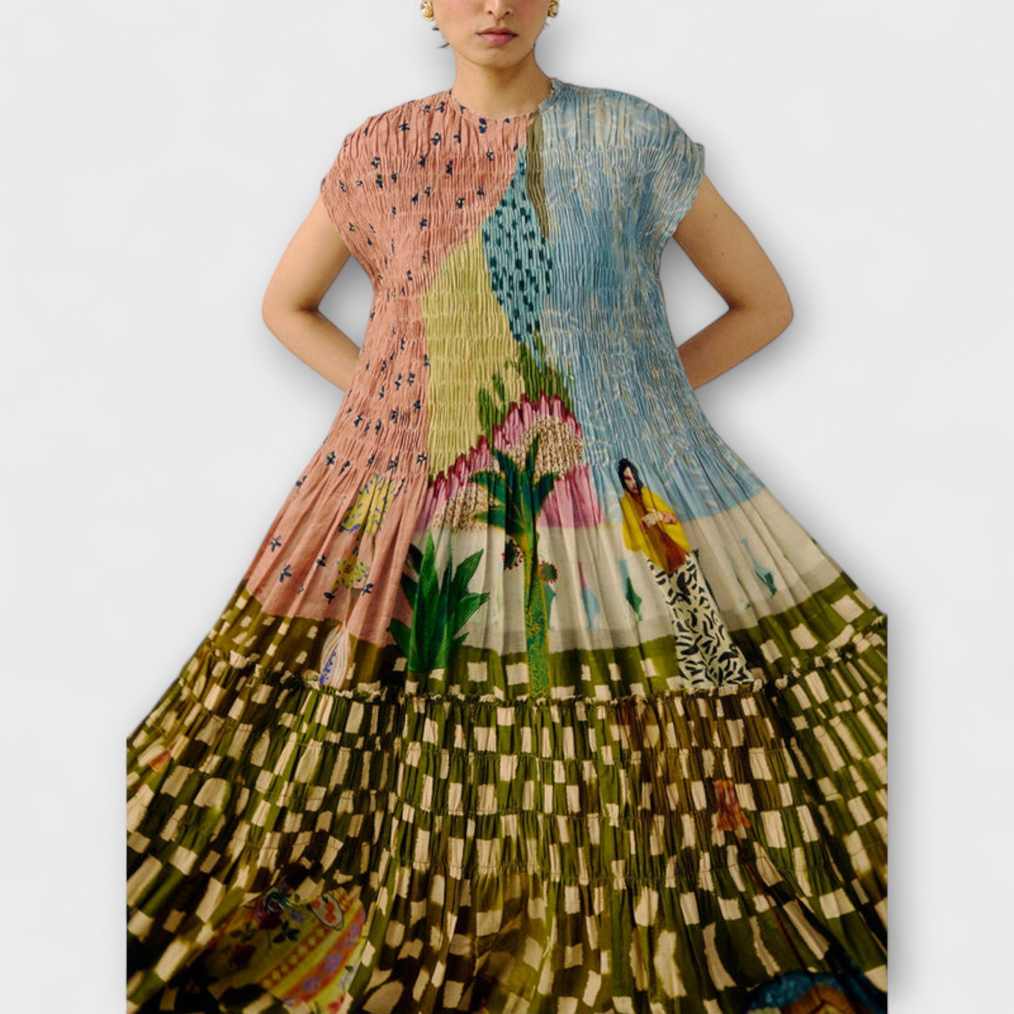 Amara ™ |Plisované šaty s potlačou zvierat