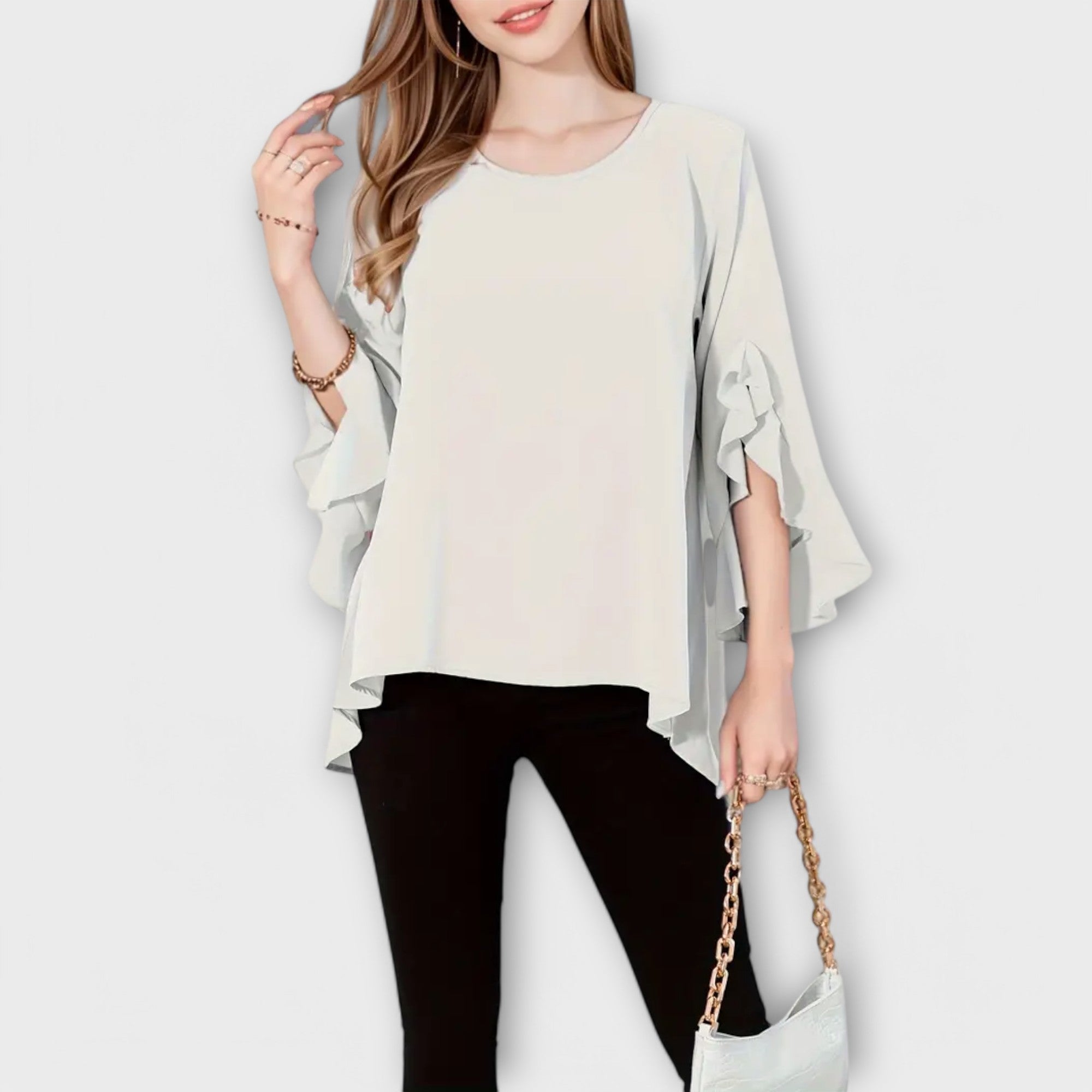 Aria ™ | Dokonalá jarná blúzka s okrúhlym výstrihom