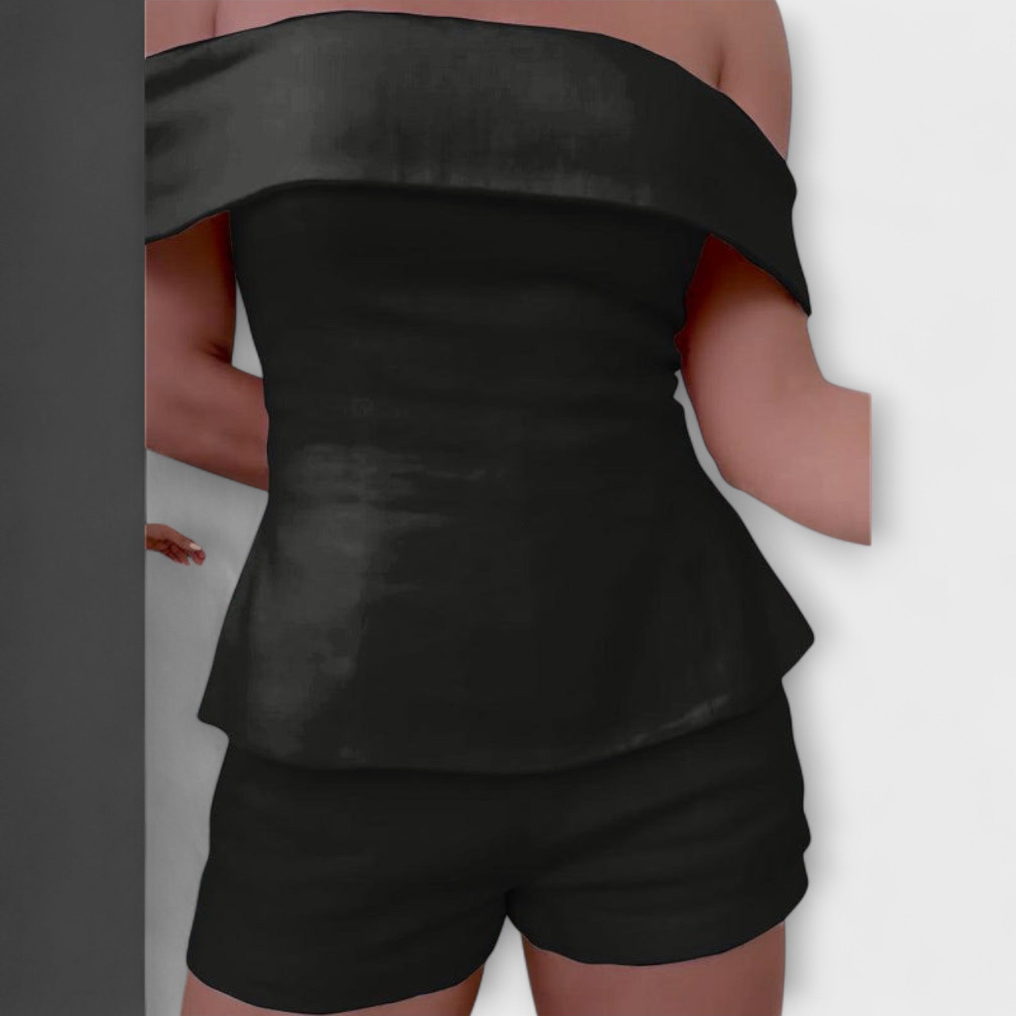 Olivia ™ |Biely bavlneno-ľanový dvojdielny set