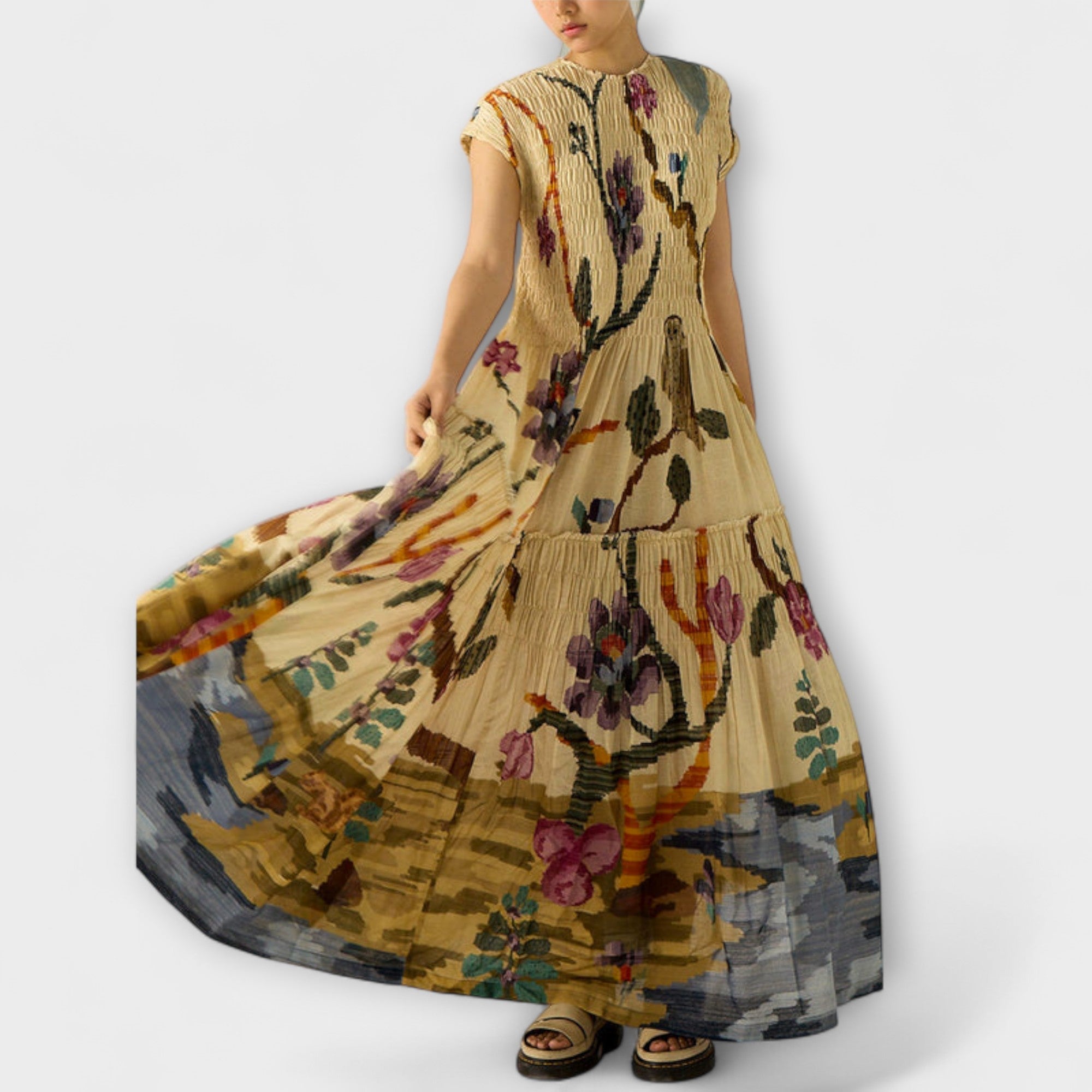 Amara ™ |Plisované šaty s potlačou zvierat