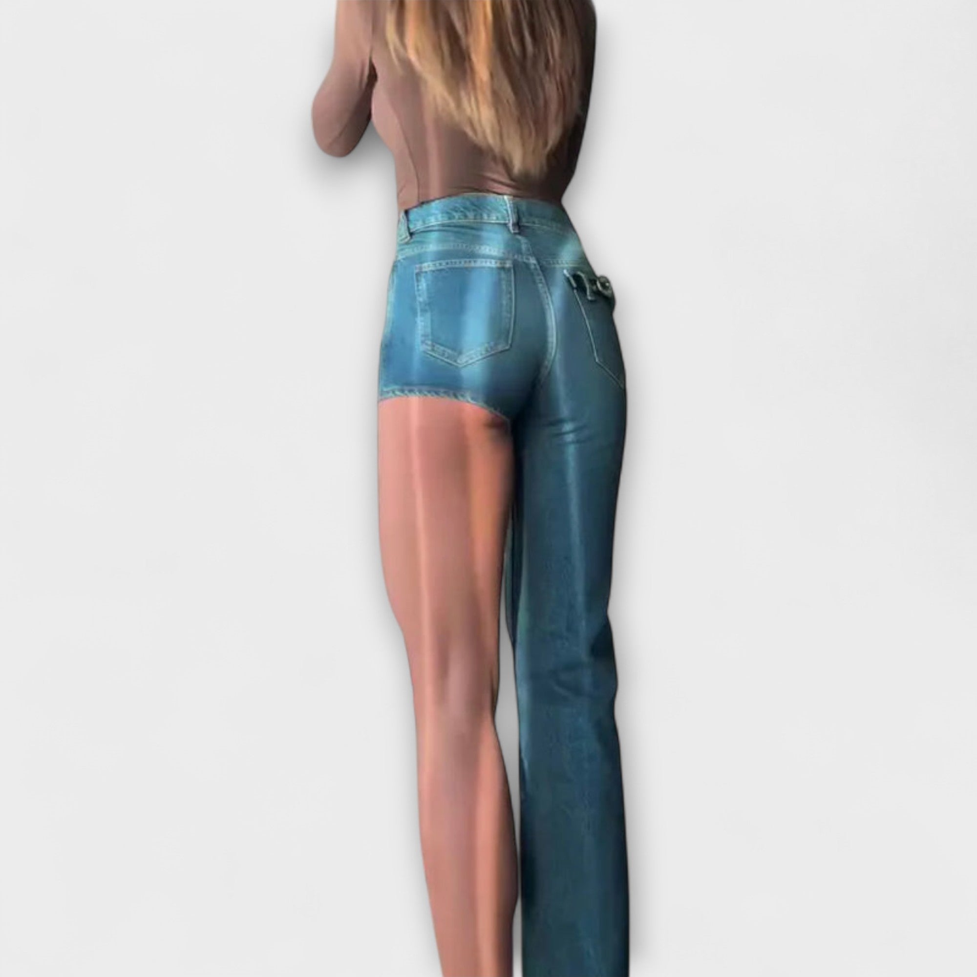 Astra™ | Trendové asymetrické denimové šortky s jedným ramienkom