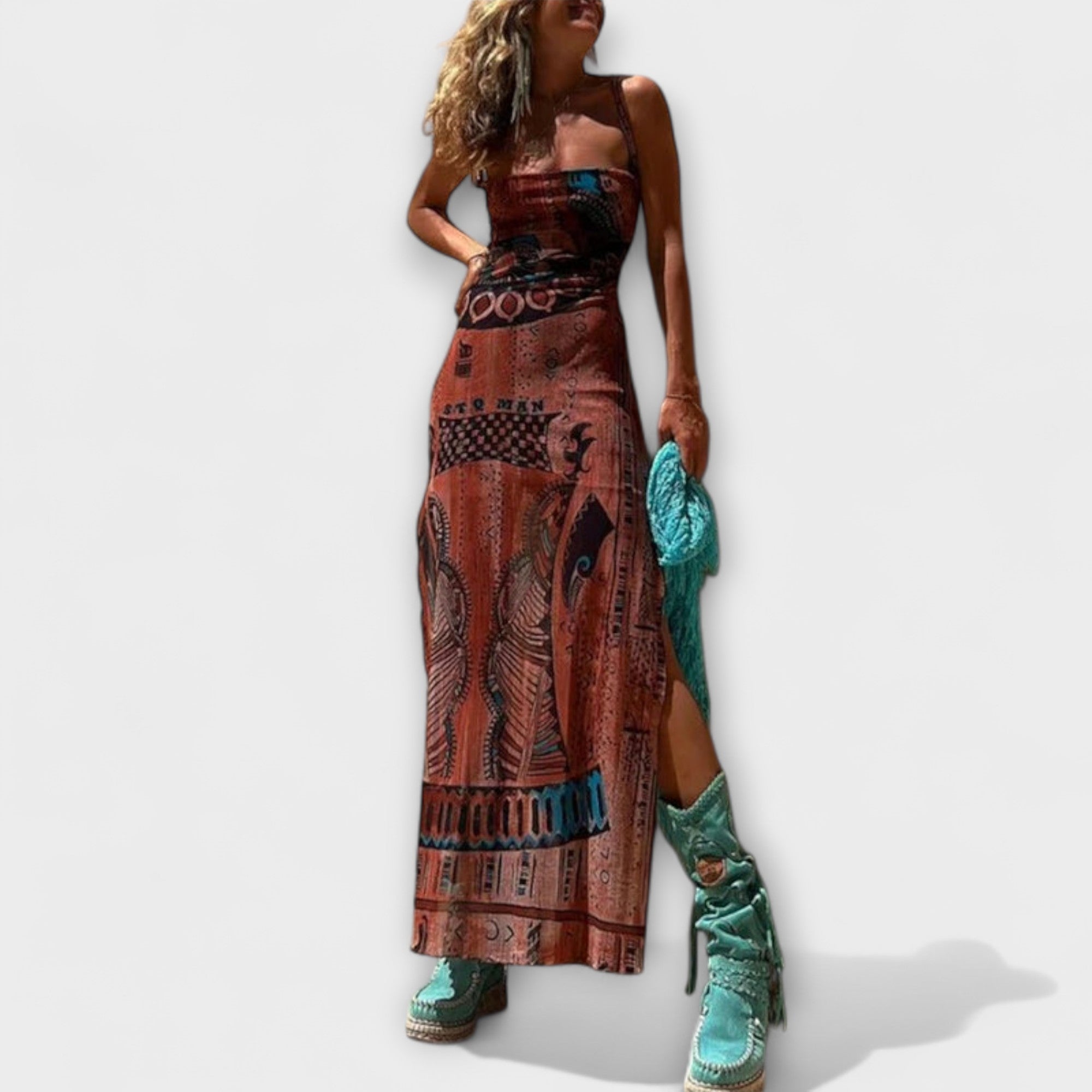 Poplatok ™ | Jedinečné midi šaty s cowl-výstrihom