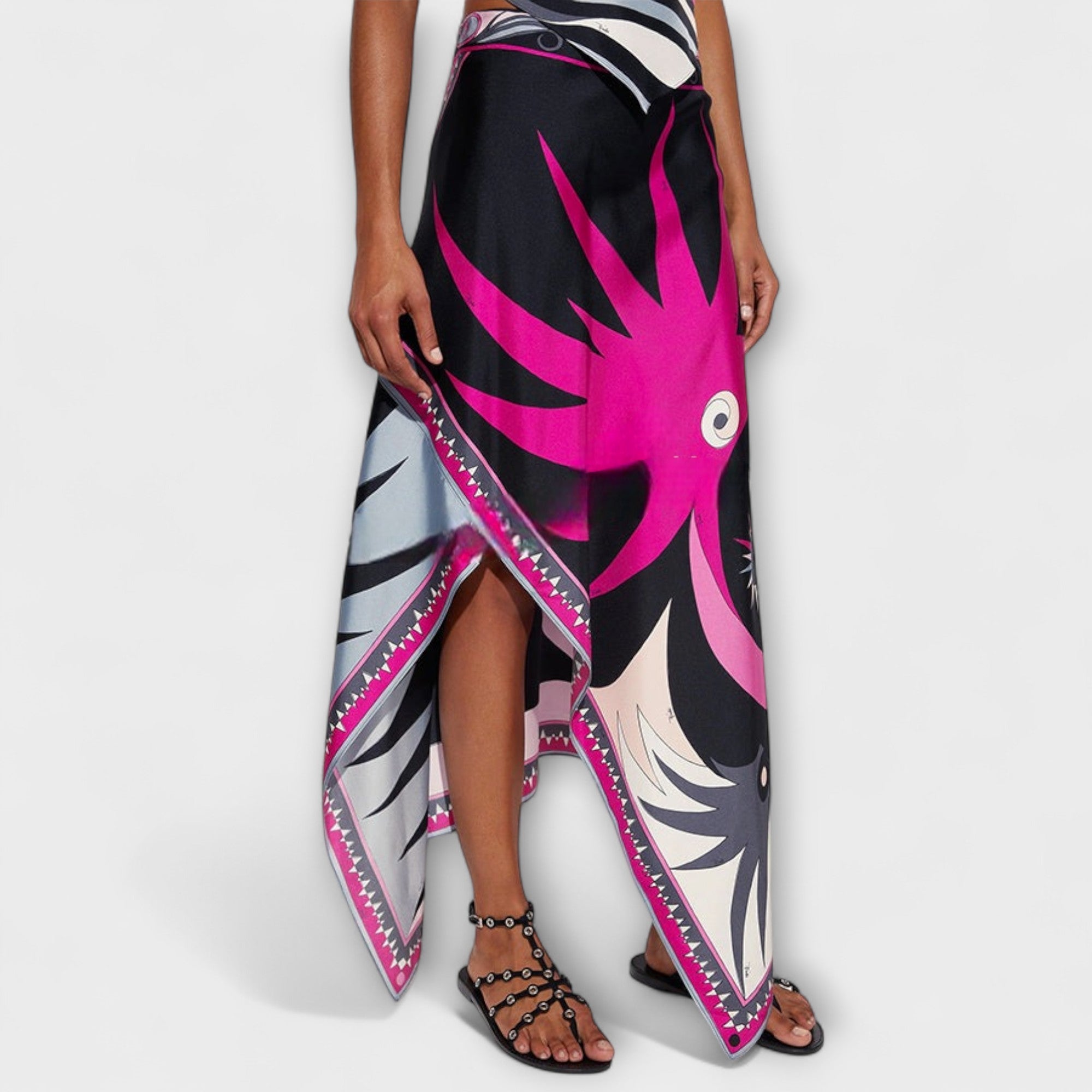 Everly ™ | Sada z topu s náprsenkou a asymetrickej midi sukne