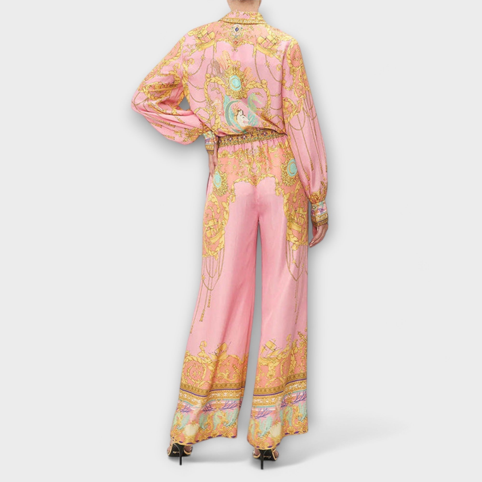 Sage ™ | Uvoľnená košeľa s morskou pannou a elastické nohavice s vysokým pásom