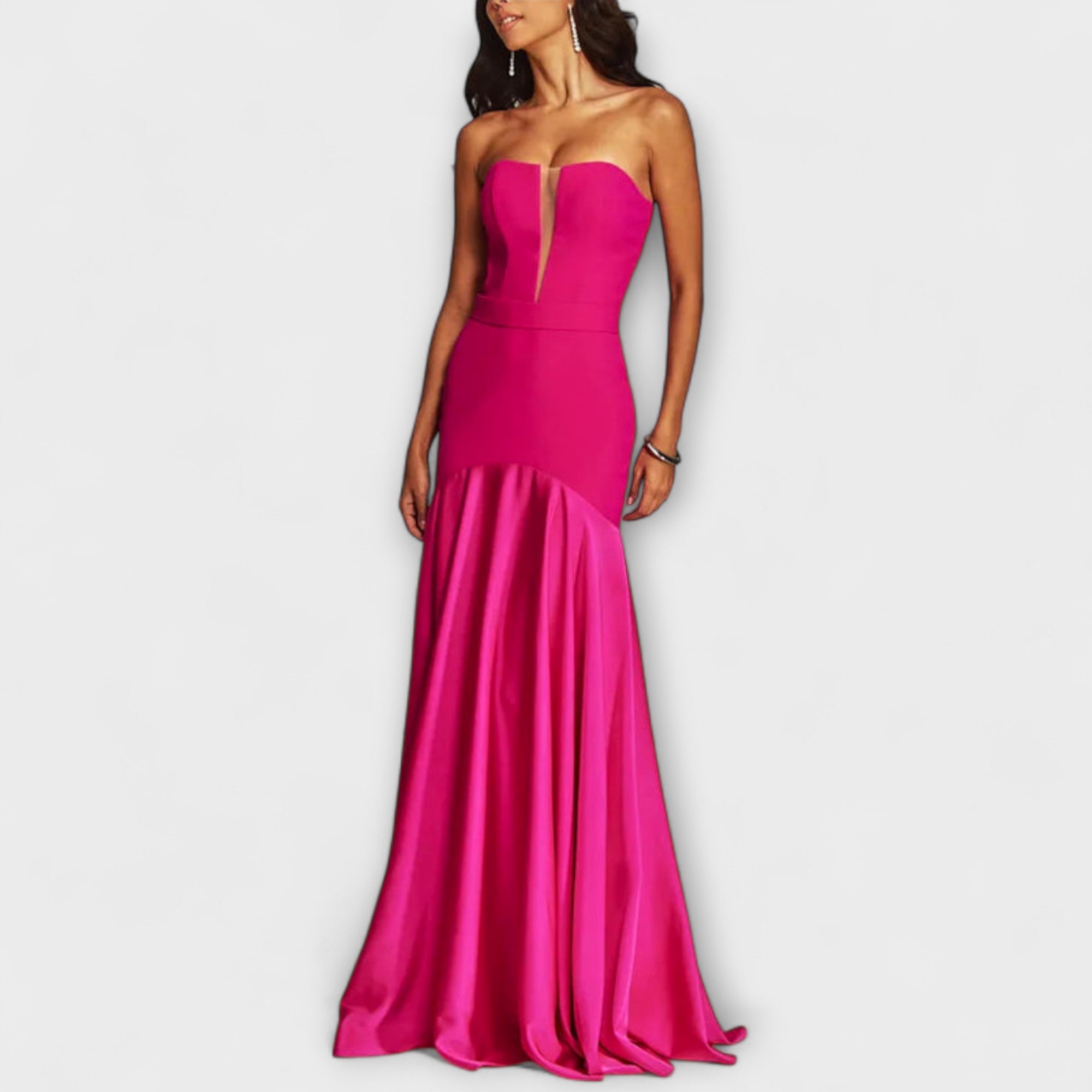 Vada ™ | Šaty bez ramienok s V-výstrihom