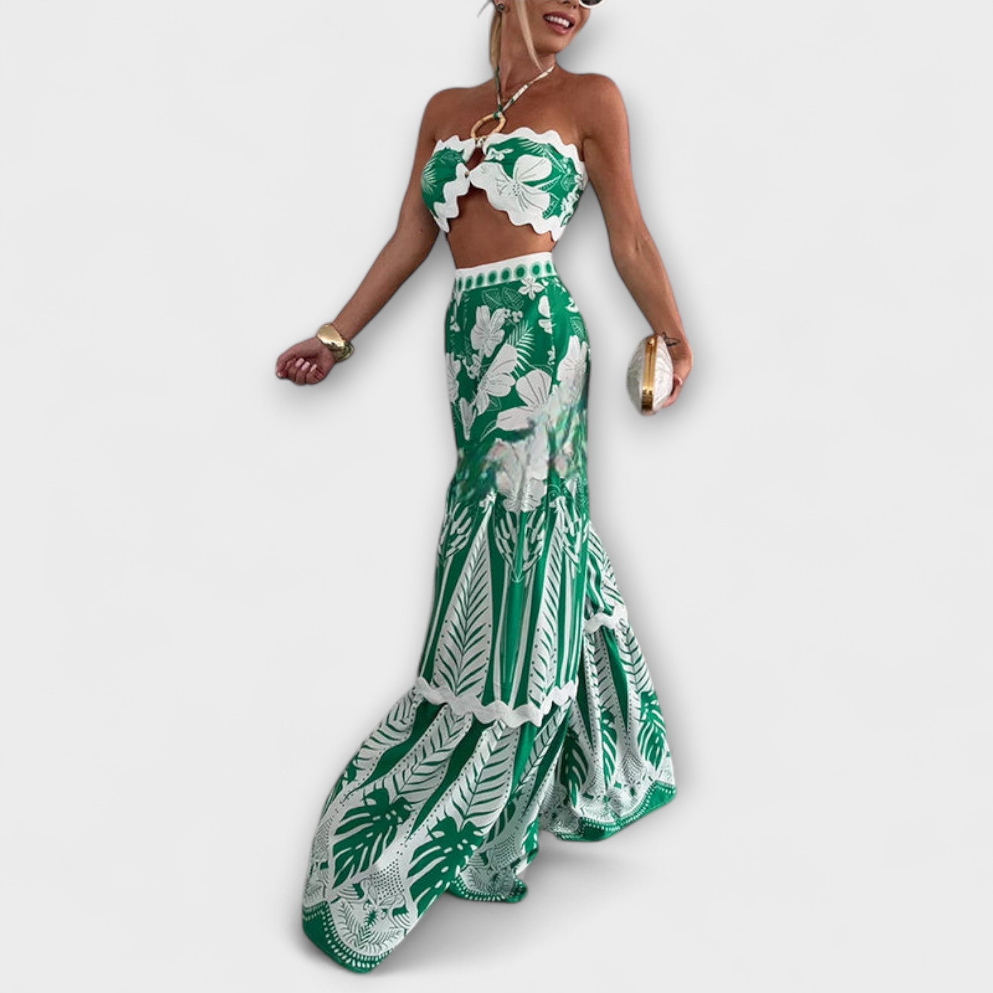 Zella ™ |Cassie Ric Rac Trim Halter Ring Set