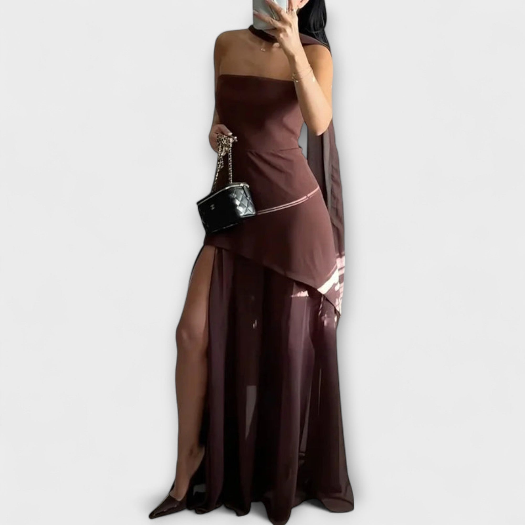 Goldie ™ |Maxi šaty z chiffon