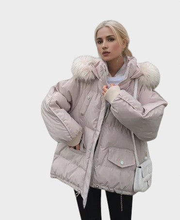 Božena ™ | ŠTÝLOVÁ PREŠÍVANÁ BUNDA S KOŽUŠINOVÝM LEMOM