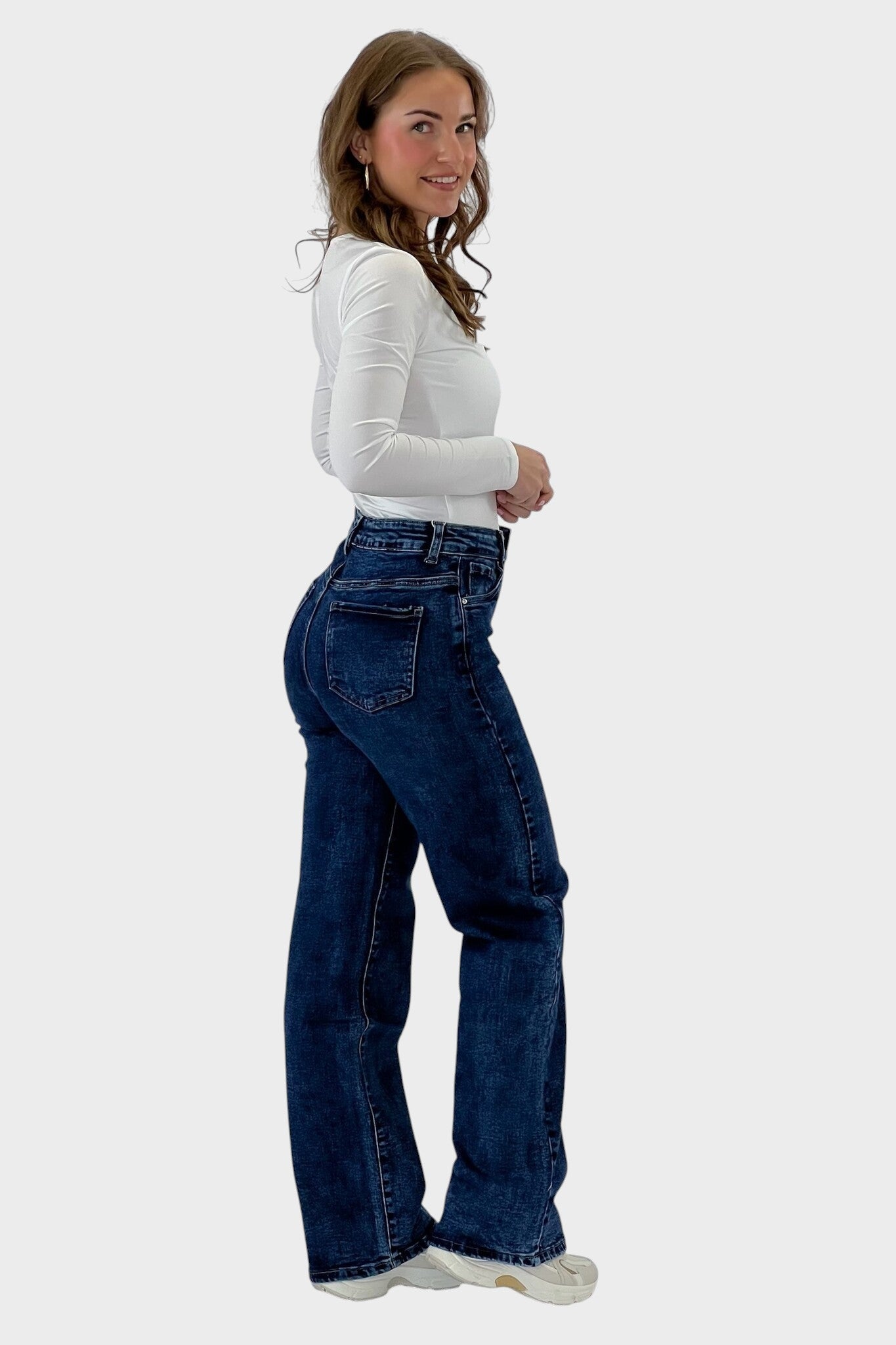 Júlia ™ |Džínsy so širokými nohavicami – Kráľovsky modrá