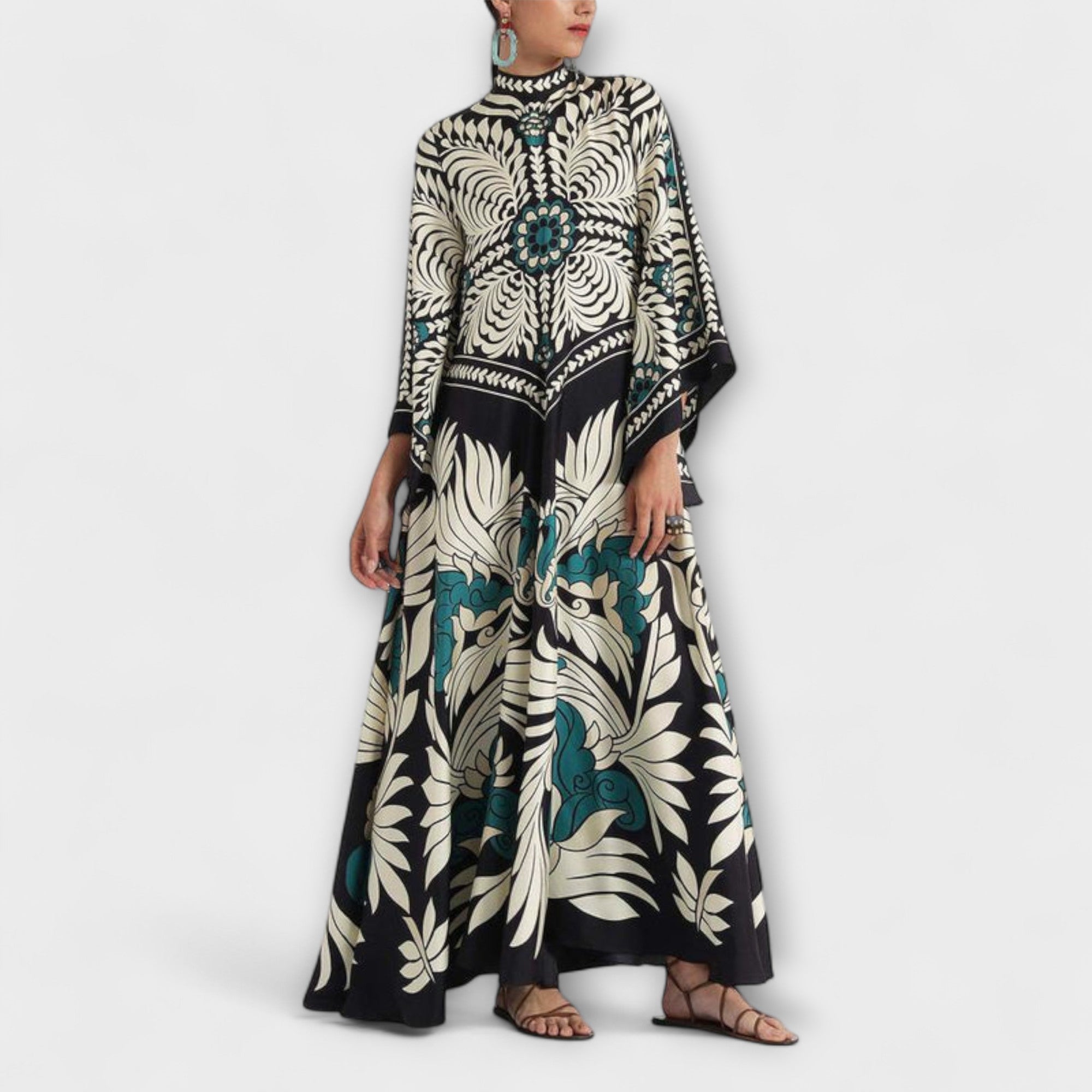 Giselle ™ | Štýlové kvetinové vzorované voľné maxi šaty