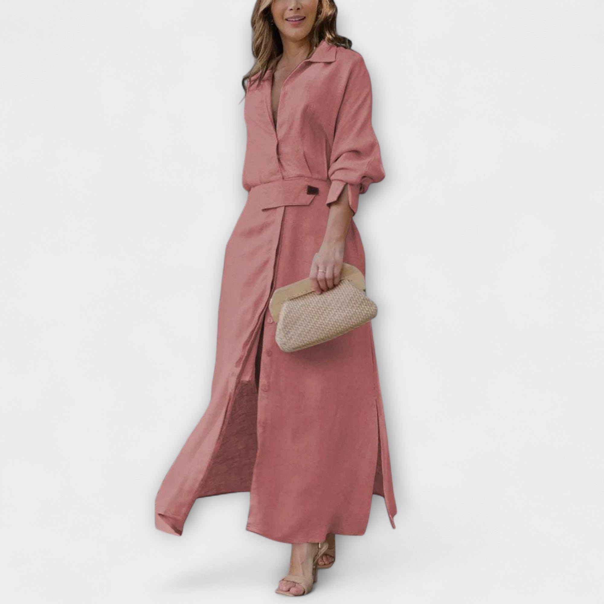 Jeanette ™ | Maxi šaty s V-výstrihom