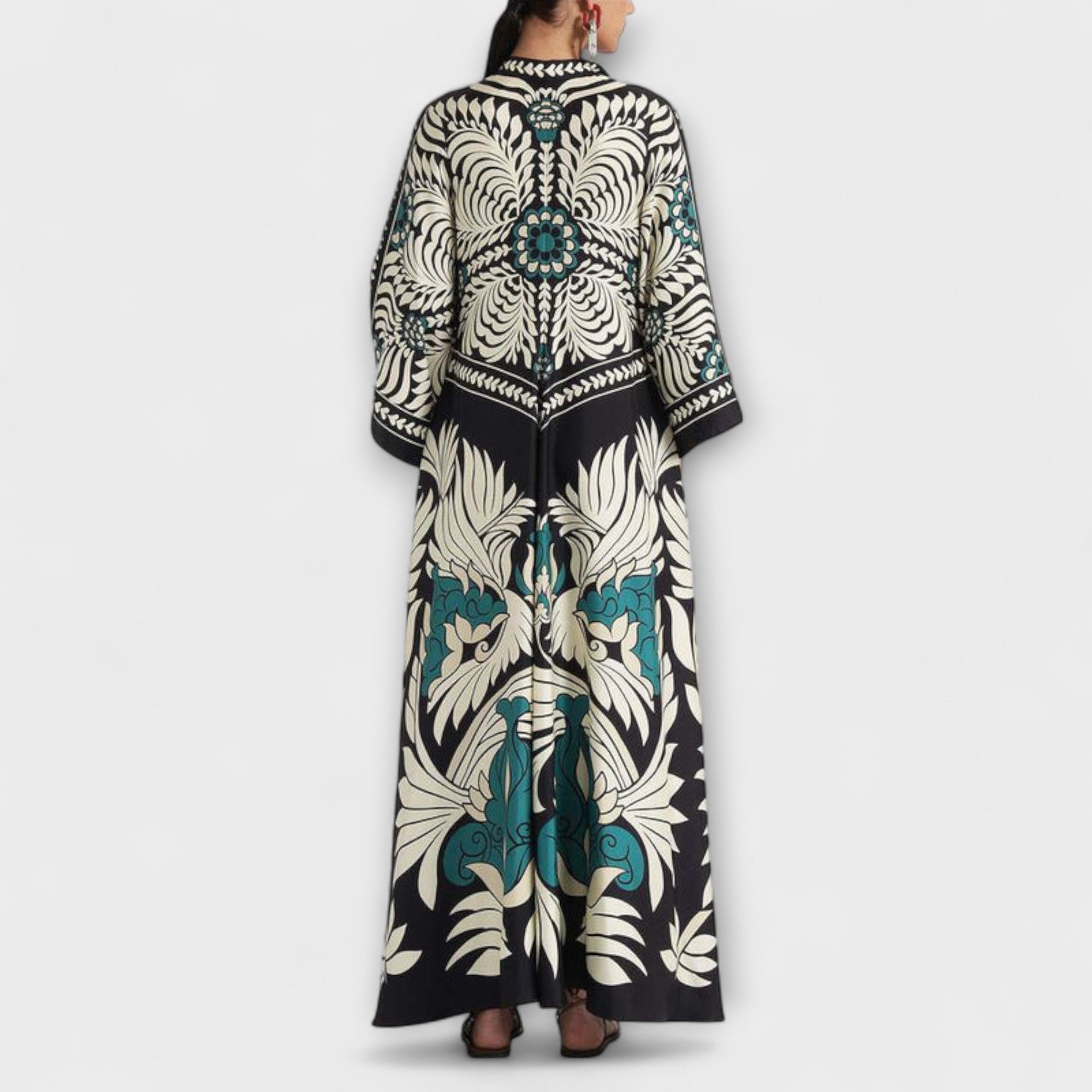 Giselle ™ | Štýlové kvetinové vzorované voľné maxi šaty